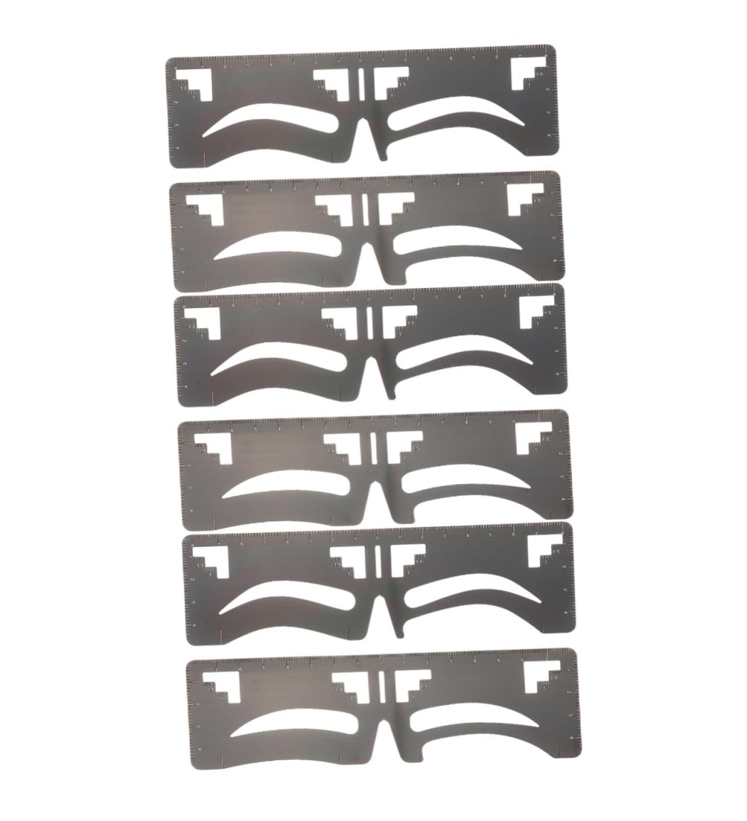 Beavorty 6 Pcs Eyebrow Ruler Molds Eyebrow Shaping Stencil Eyebrow Makeup Tools Eyebrow Trimming Card - Buy Online on SooperMarket.com