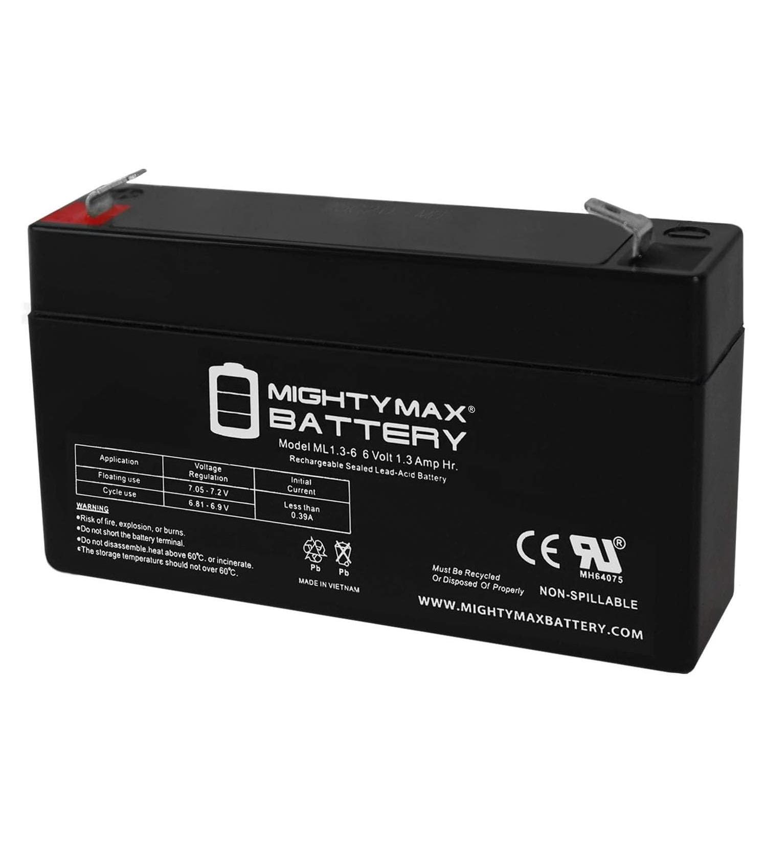 Mighty Max 6V 1.3AH SLA Battery Replacement for Remco RM6-1.3 - International Shipping Available - Buy Online on SooperMarket.com