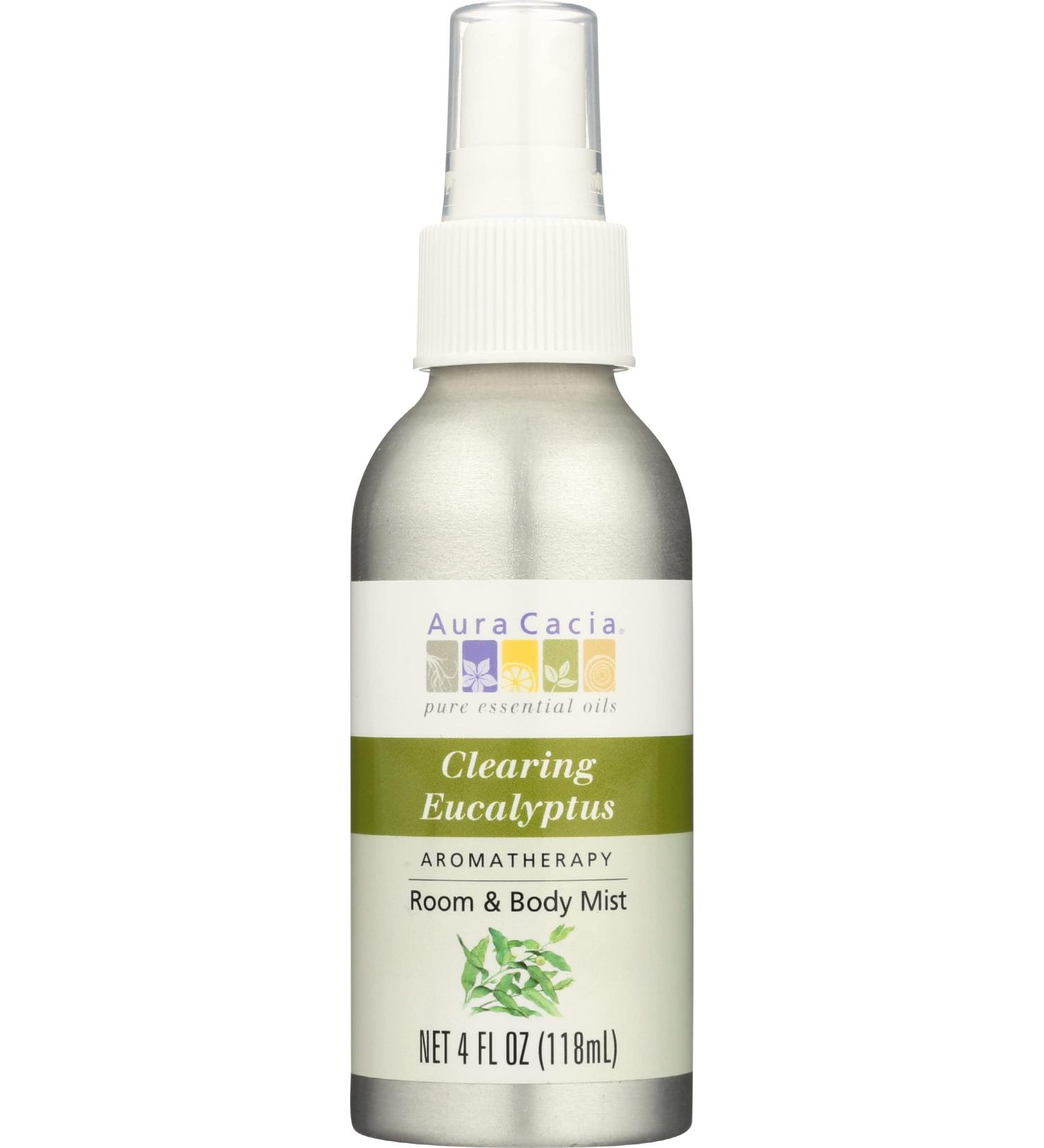 Aura Cacia Room & Body Mist Clearing Eucalyptus 4 fl oz Liquid Pack of 3