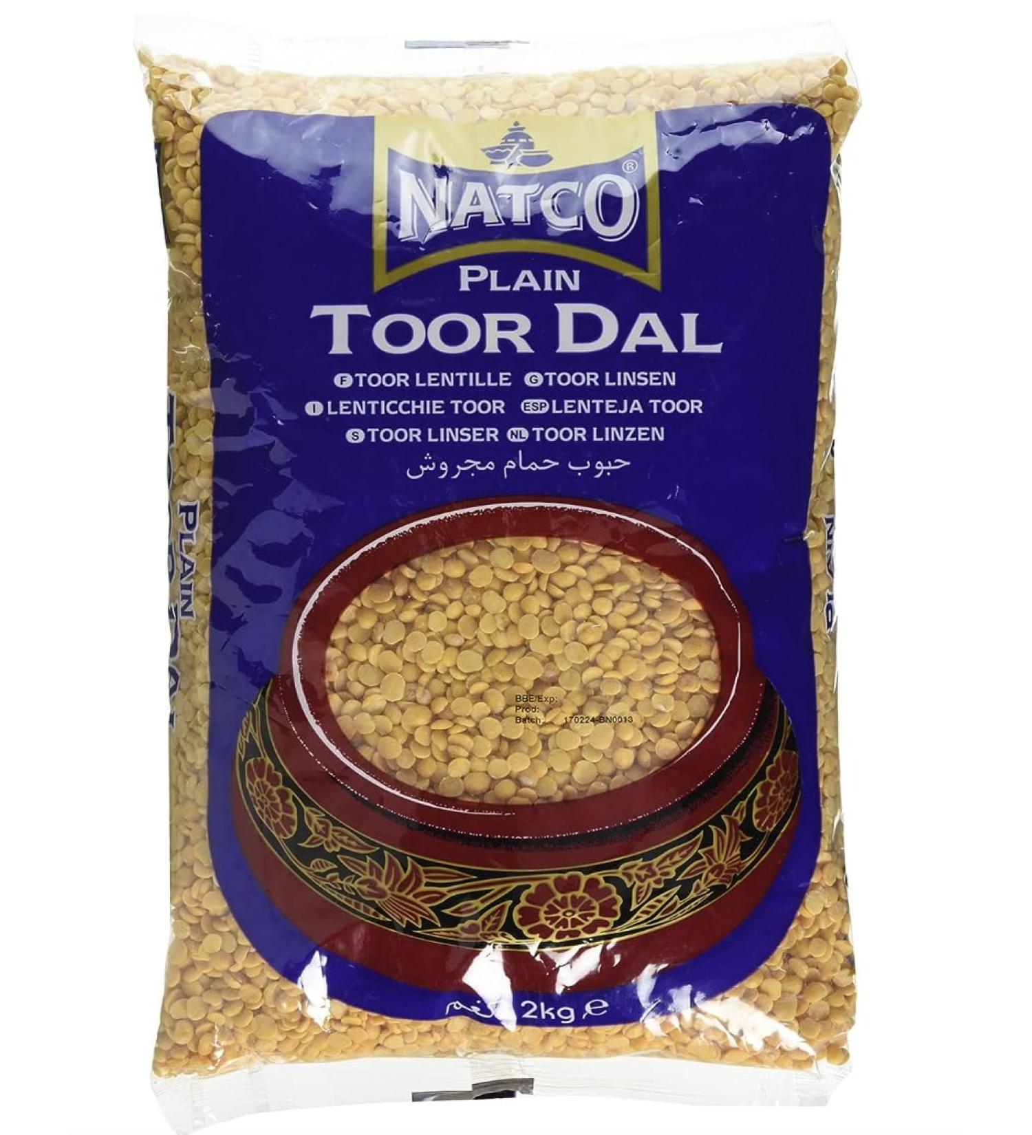Natco Toor Dal Plain Indian Yellow Beans for Soups Stews Casseroles and Vegetable Dishes - 2kg Bag BY SPICEHUB - Buy Online on SooperMarket.com