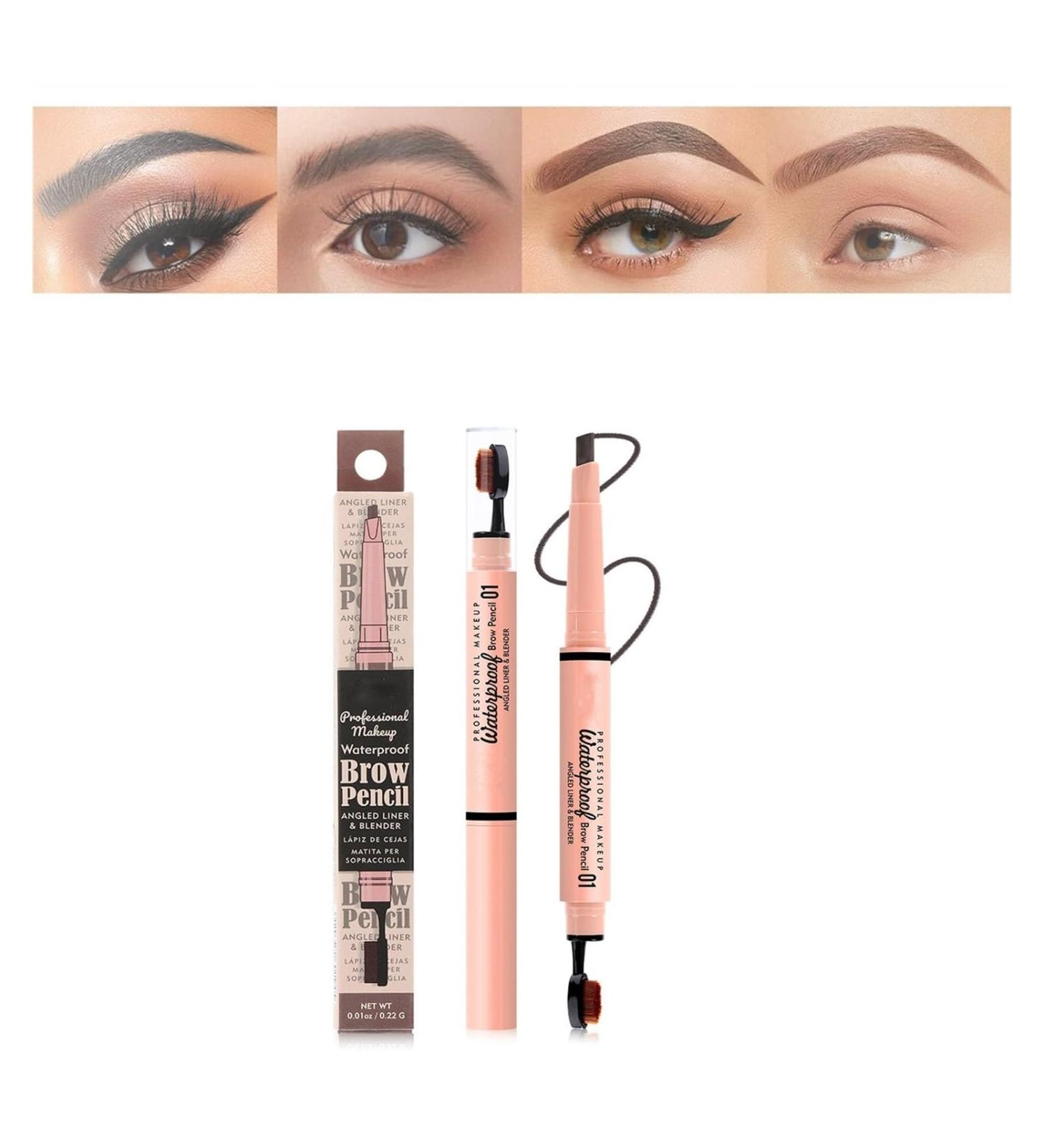 2 in 1 Double Ended Eyebrow Pencil Micro Percision Tip Fill and Defines Brows Natural Looking & Waterproof No Need to Sharpen Not Easy to Fade (Color : 01 Size : 1 size) 1 count (Pack of 1) 01 - Buy Online on SooperMarket.com