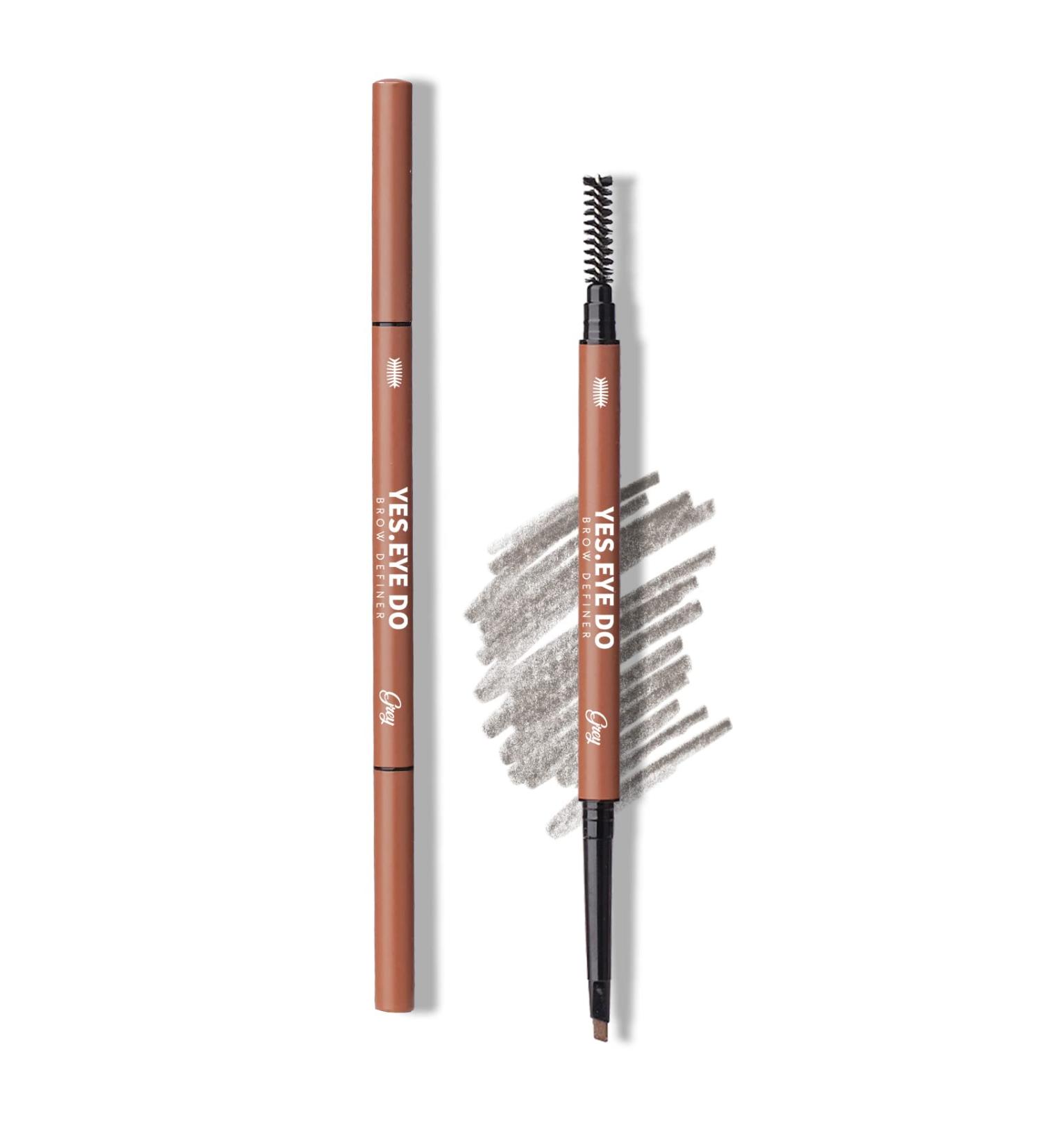 Smudgeproof Gray Eyebrow Pencil for Older Women | Waterproof Dual-ended Makeup Pen with Brush Spoolie for Precise Definition | Longlasting Automatic Eye Brow Makeup - Buy Online on SooperMarket.com