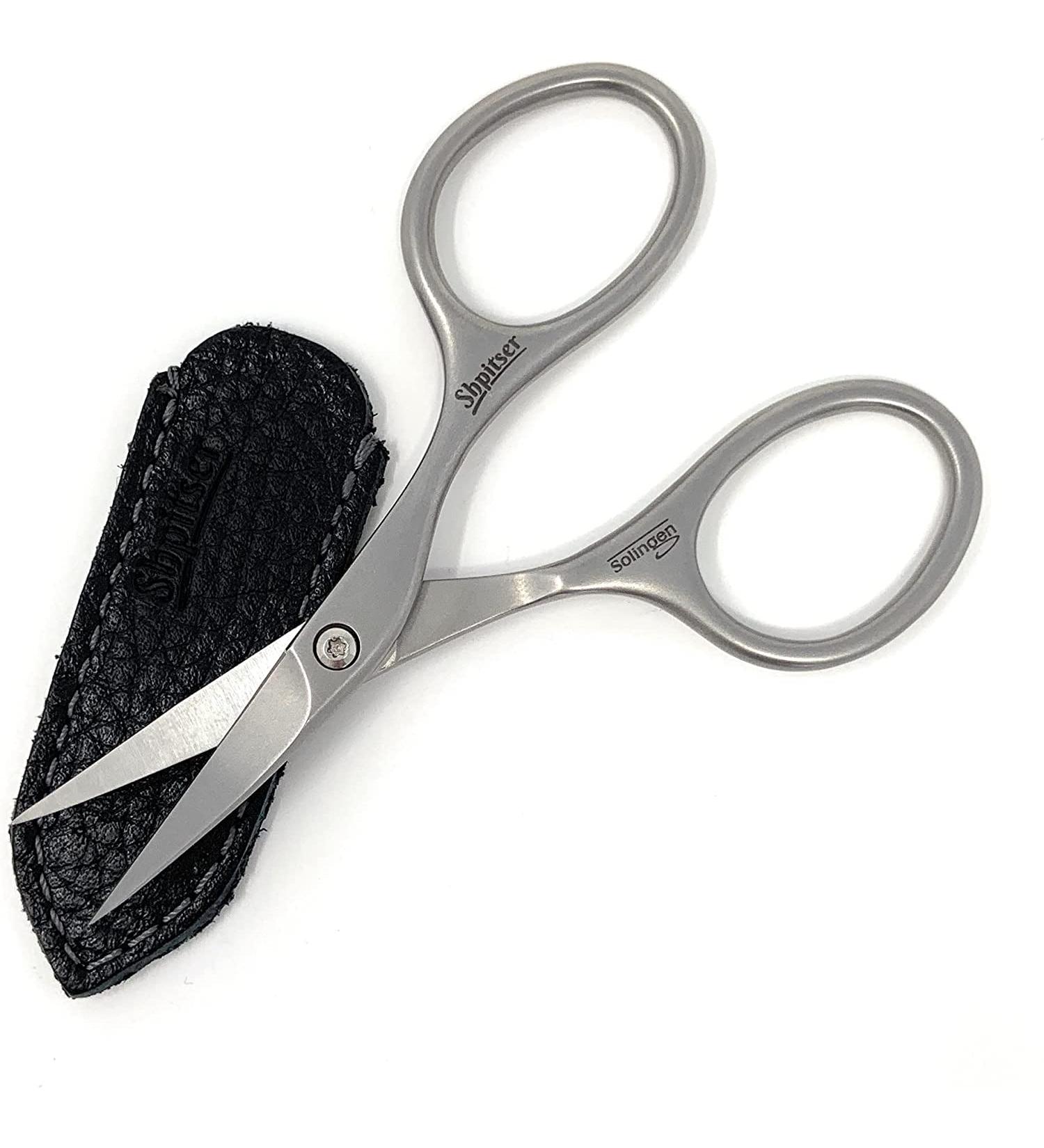 Shpitser German Stainless Steel Manicure and Pedicure Nail Scissors - Handmade in Solingen, Germany - Leather Case Included (Black) - Buy Online on SooperMarket.com