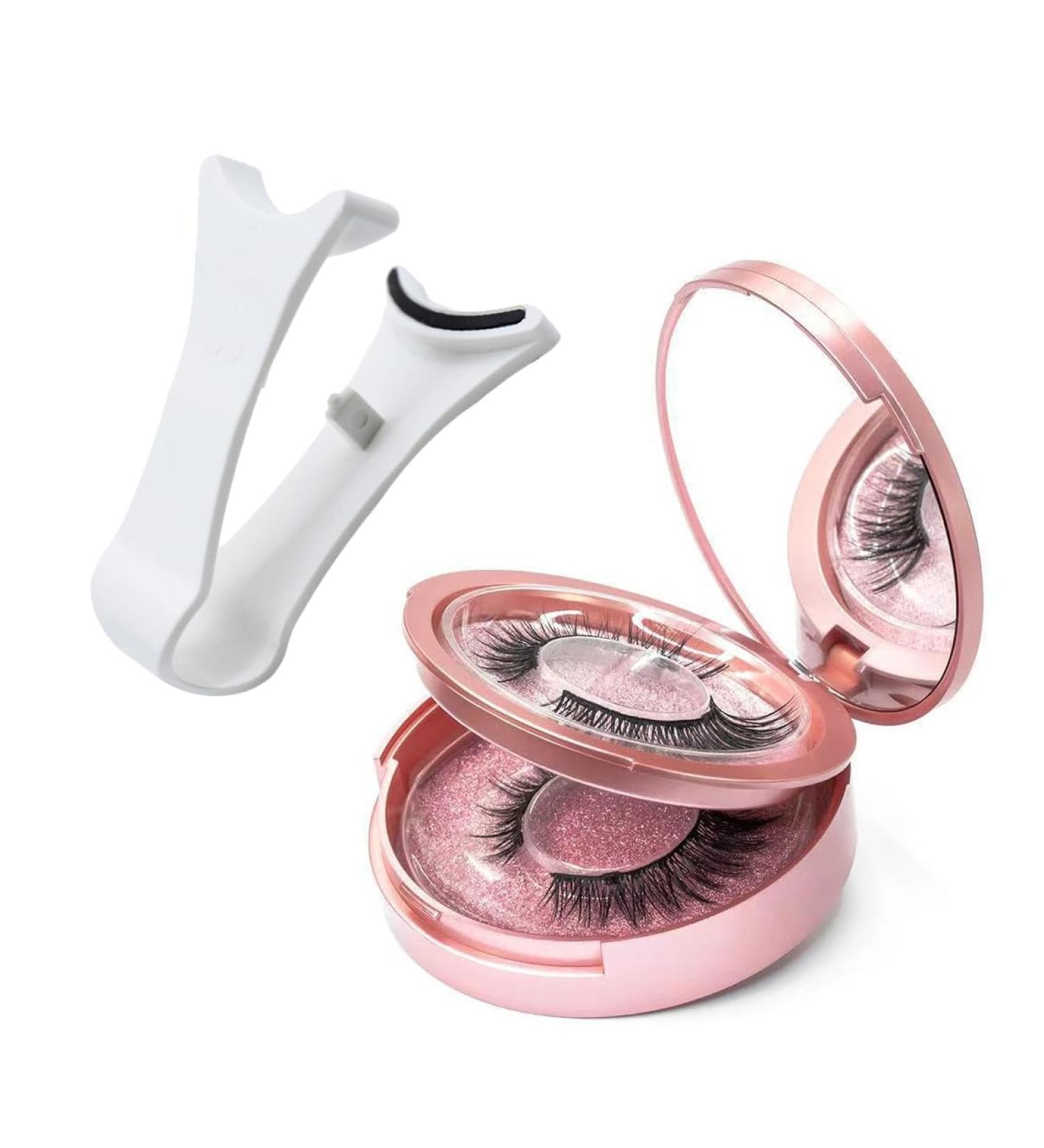 Dalarey Magnetic Lashes kit Reusable double Magnetic Lashes Without Eyeliner No Glue Liner Waterproof Safe Easy to Wear for Essential Commuter Makeup (2 Pairs Natural) - Buy Online on SooperMarket.com