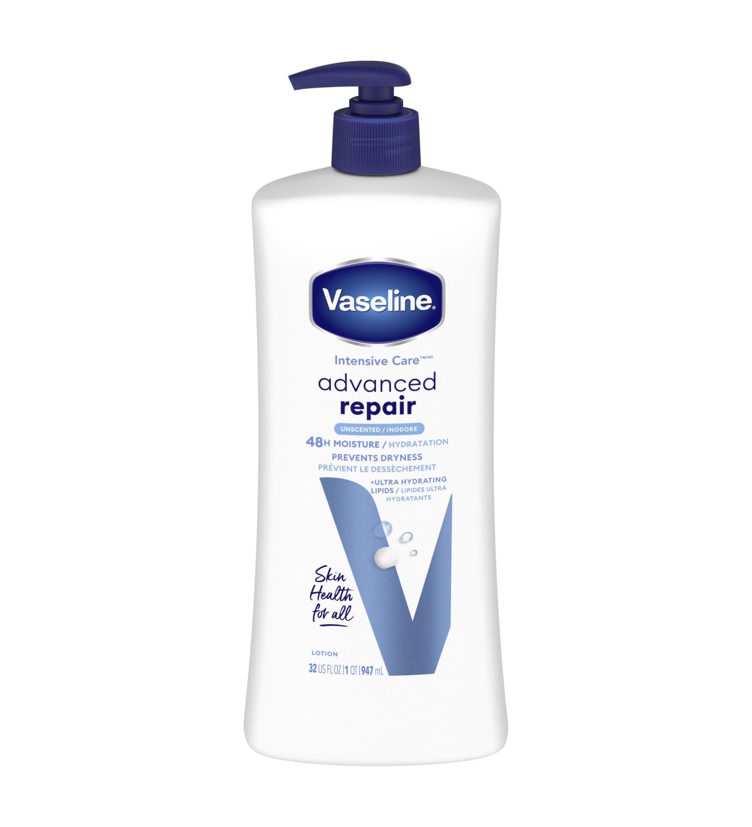 Vaseline Intensive Care Advanced Repair Lotion 32 oz - Unscented Hand & Body Moisturizer for Dry Skin | Shop Internationally - Buy Online on SooperMarket.com