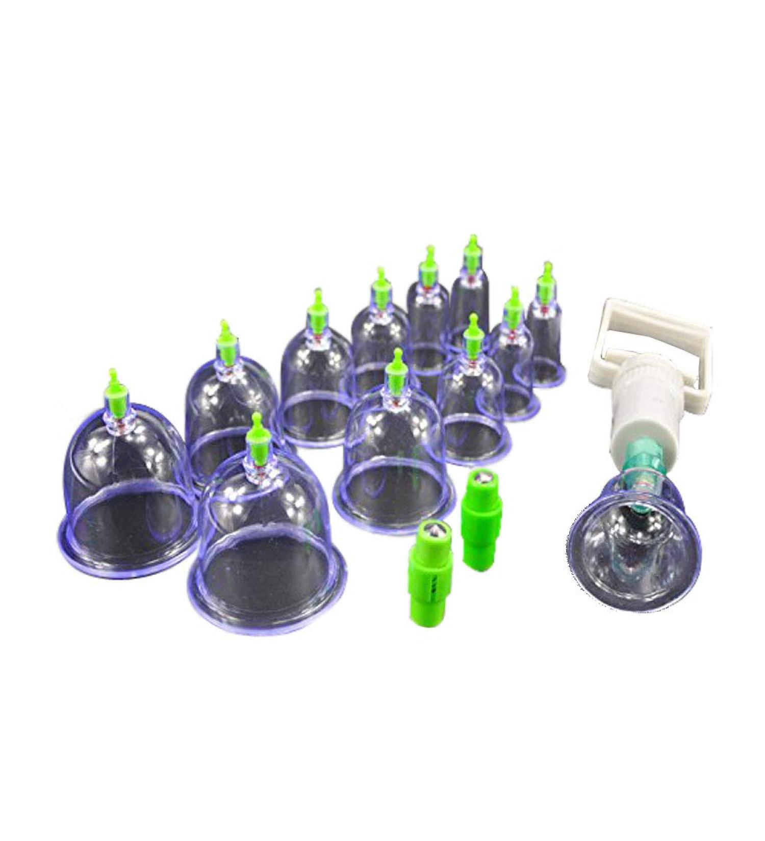 KLY -1 Set Chinese Great Medical Body Healthy Care 12 Cups Kit Cupping Therapy(ENGLISH MANUAL) - Buy Online on SooperMarket.com