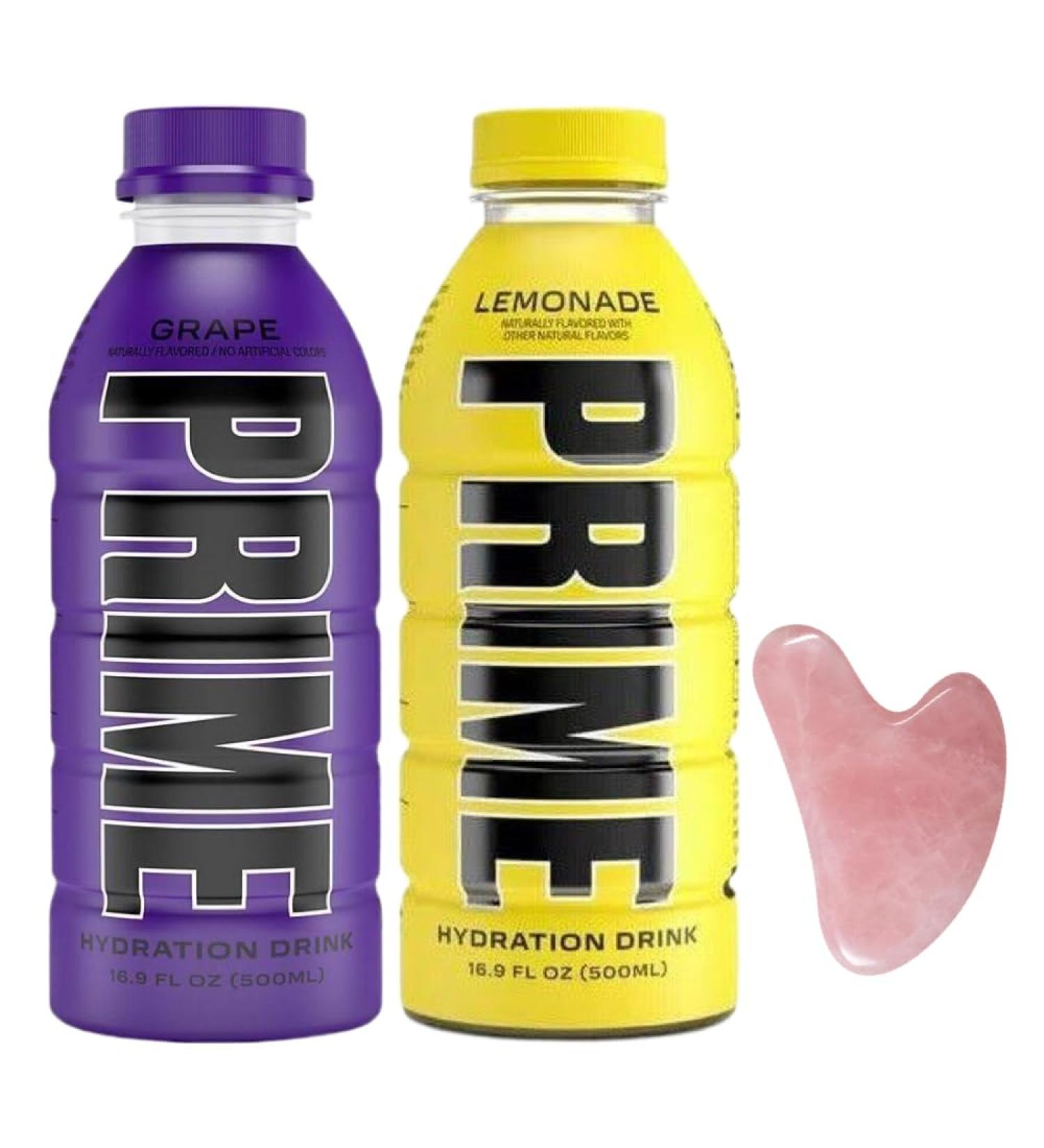 PRIME Hydration Grape & Lemonade - USA IMPORT Sports Drink by Logan Paul & KSI - With Gua Sha
