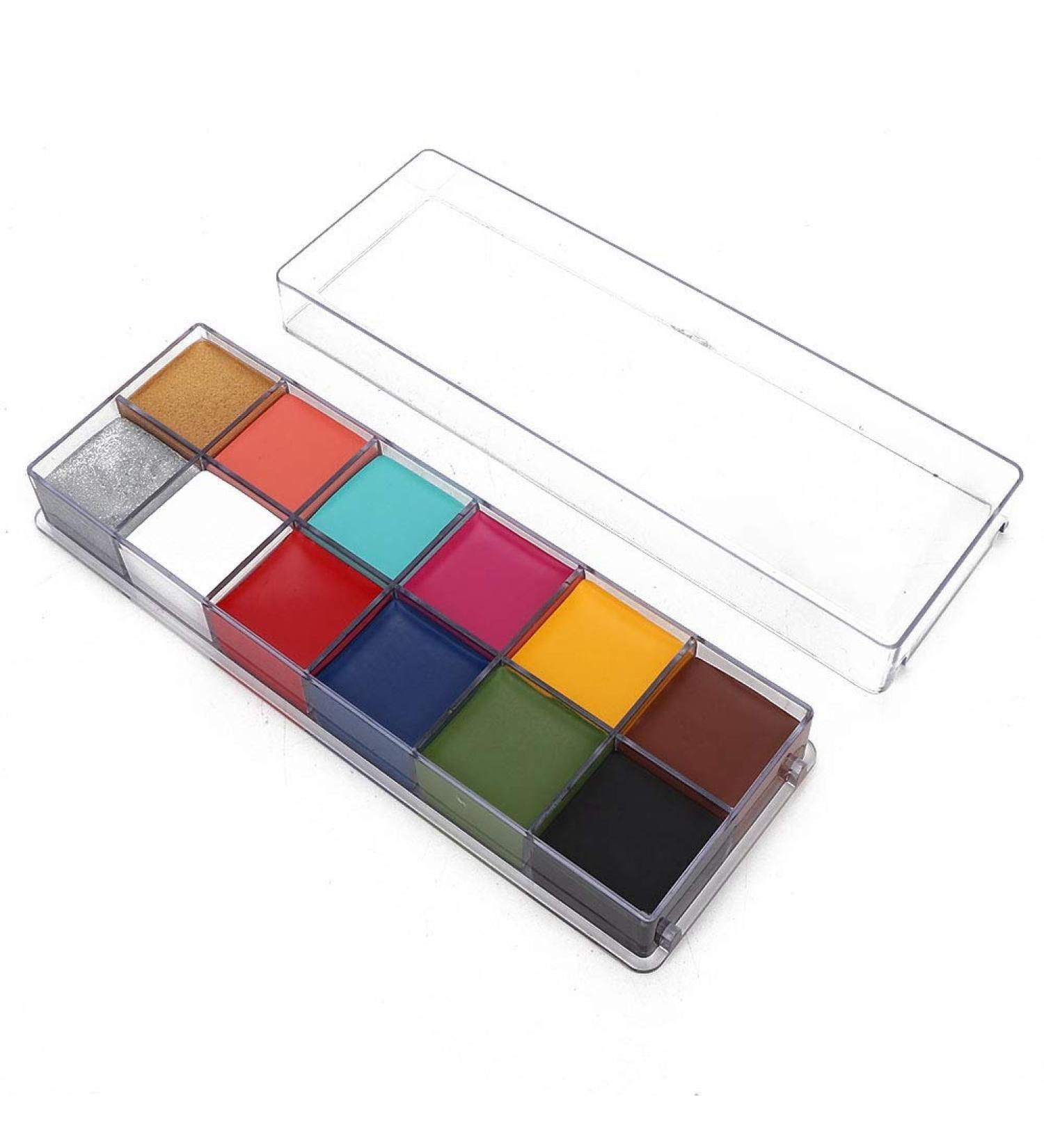 12 Colors Waterproof Body Paint - Sweatproof Makeup for Halloween & Parties | DIY Face & Graffiti Art - Buy Online on SooperMarket.com