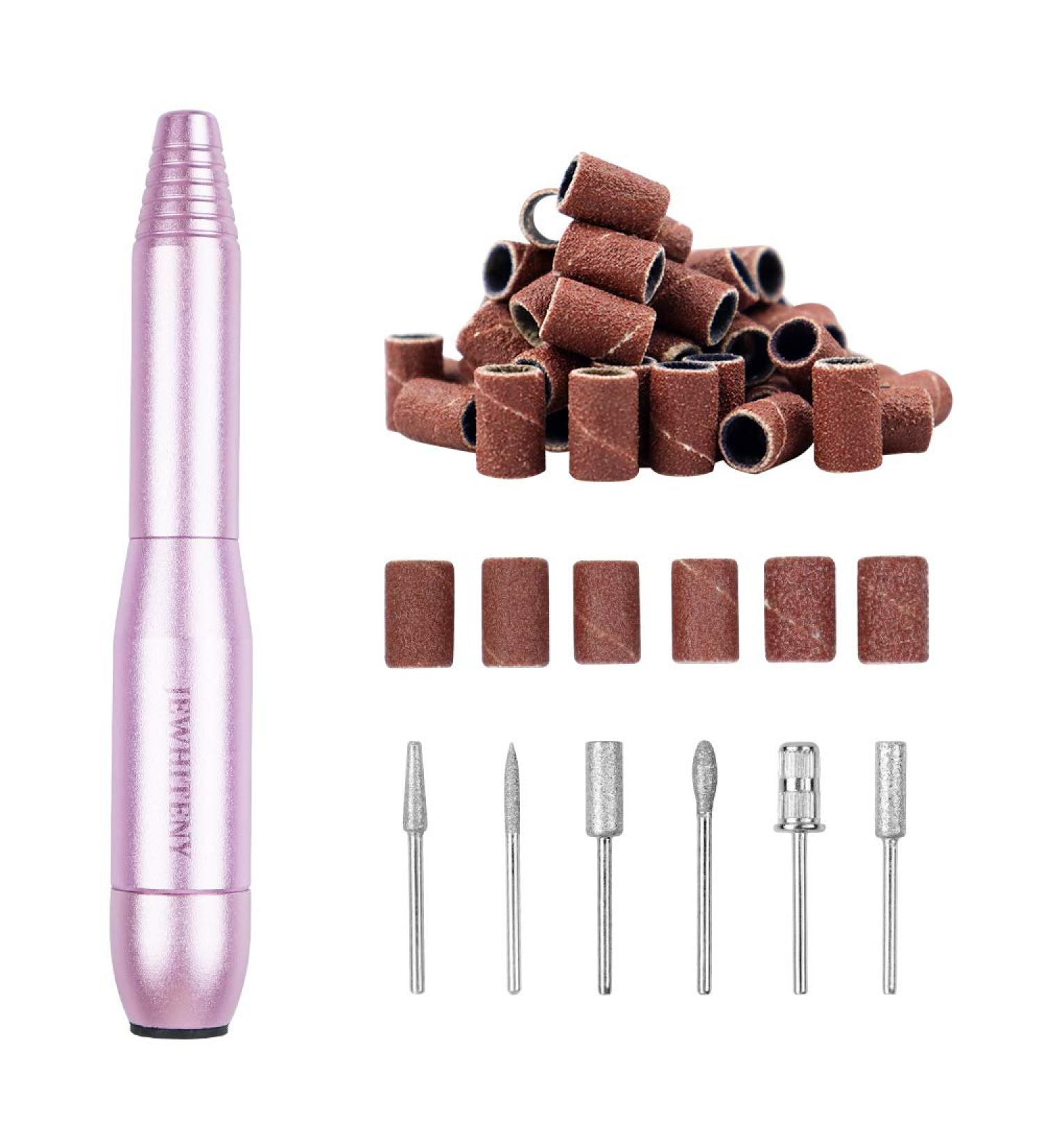 Electric Nail Drill Machine Professional 25000RPM | Manicure Pedicure Tool Kit for Acrylic & Gel Nails - 64 Piece Set - Buy Online on SooperMarket.com
