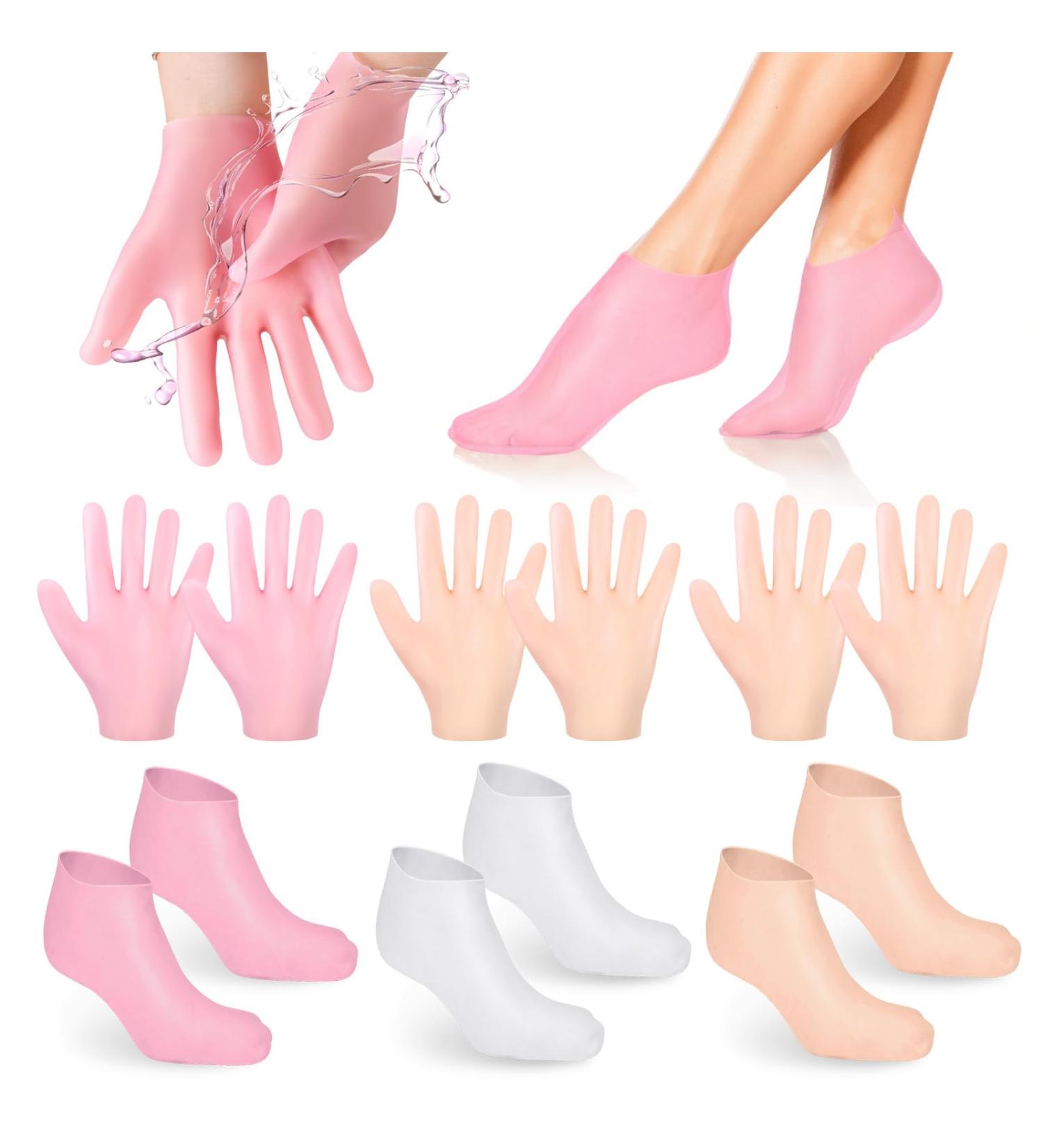 Shop Sunoya Moisturizing Socks - 3 Pairs of Silicone Anti-Slip Foot Spa Gel Socks for Dry Cracked Feet | International Shipping Available - Buy Online on SooperMarket.com