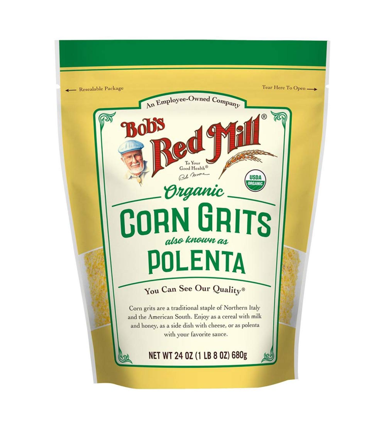Bob's Red Mill Organic Corn Grits Polenta 24 oz - Gluten-Free & Non-GMO - Buy Online on SooperMarket.com