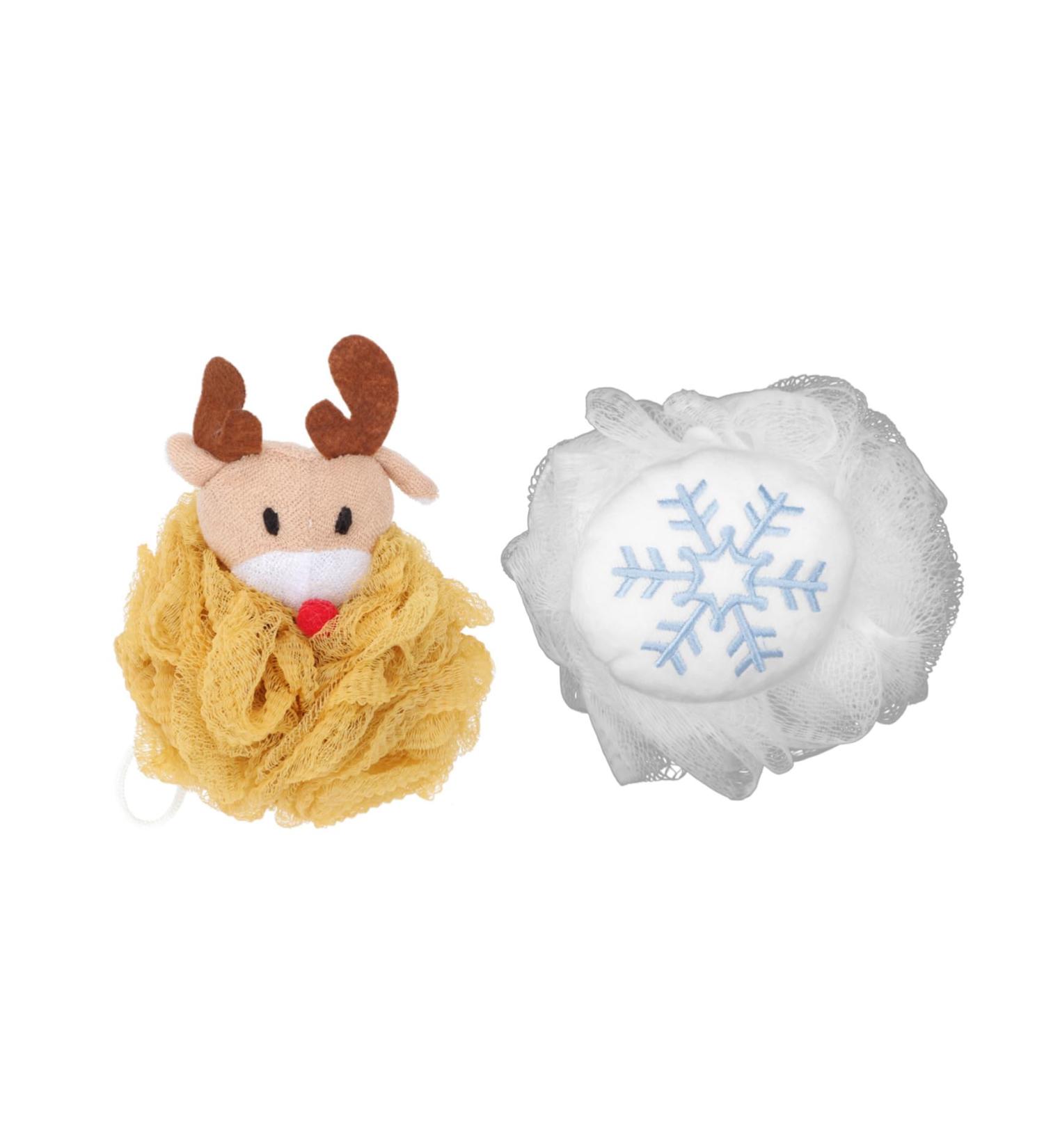 CANIGHT 2pcs Bath Ball Loofah - Exfoliating Sponge & Cute Xmas Themed Shower Puff - Ideal for Holiday Gifts - Buy Online on SooperMarket.com
