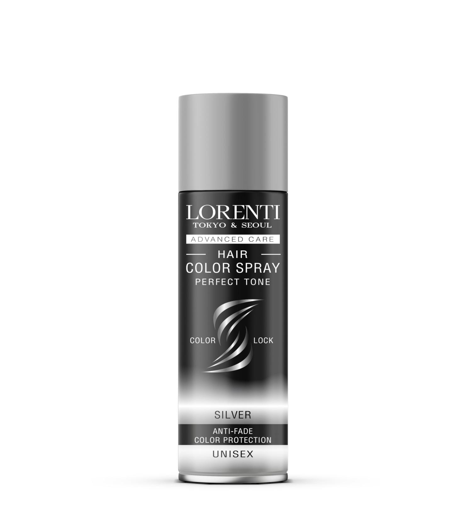 Lorenti Hair Color Spray | Temp Perfect Tone | Anti-Fade Colour Protection | Silver 150 ml - Buy Online on SooperMarket.com
