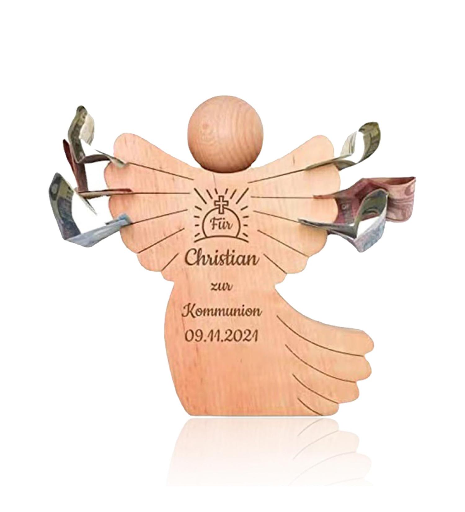 Cimvidi Holzengel | Engraved Wooden Angel Gifts for Baptism & Communion - Perfect for Boys & Girls - Buy Online on SooperMarket.com