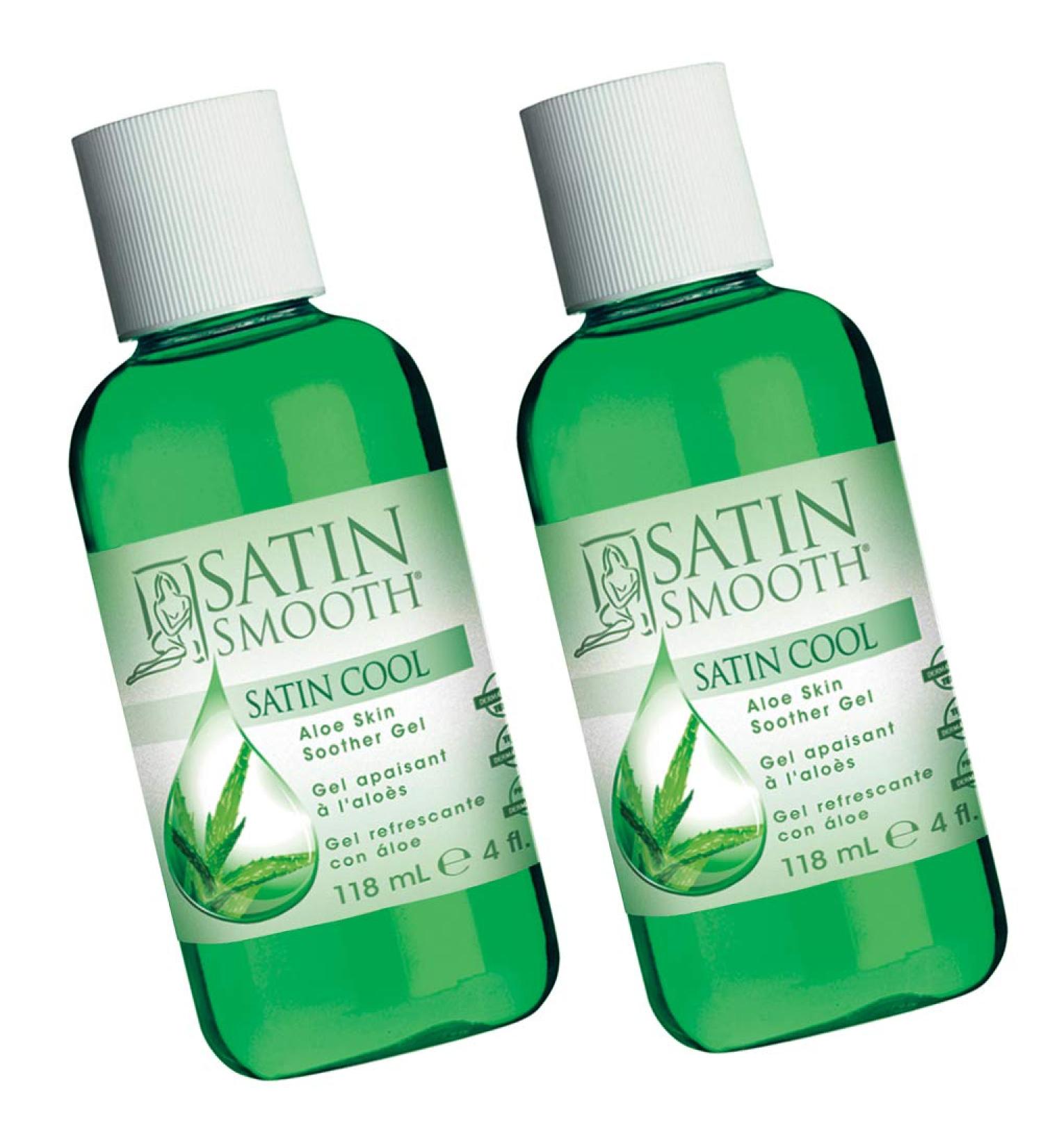 Buy SATIN SMOOTH Satin Cool Aloe Vera Skin Soother Gel - 4 fl oz 2-Pack | Soothing Skincare for All Skin Types - Buy Online on SooperMarket.com