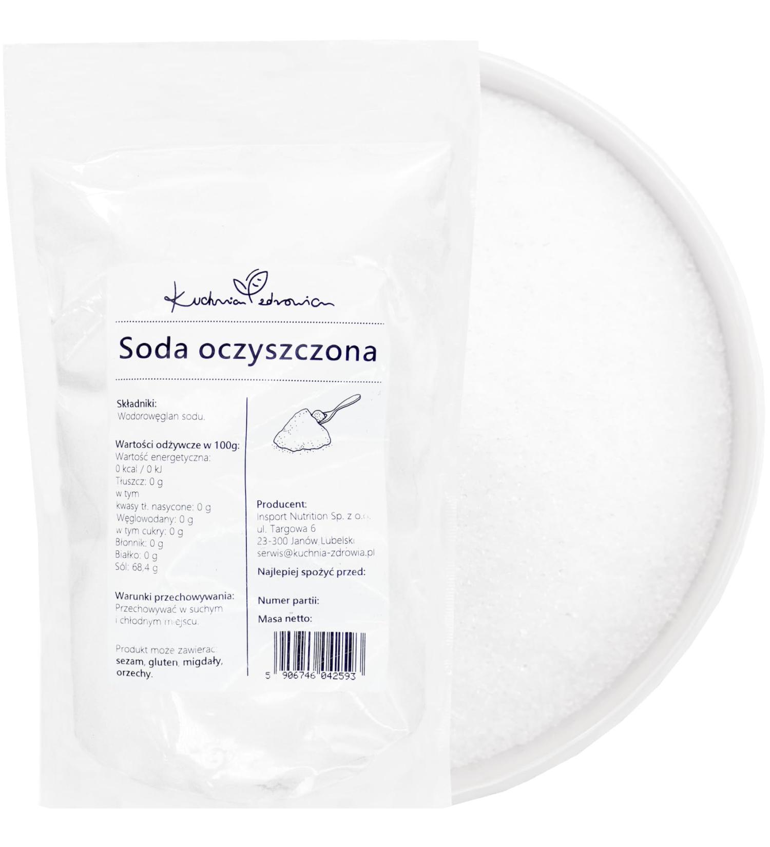 Kuchnia Zdrowia High-Quality Baking Soda - 1kg Multi-Use Baking Agent Odor Neutralizer & Descaler - Resealable Zipper Pack - Buy Online on SooperMarket.com