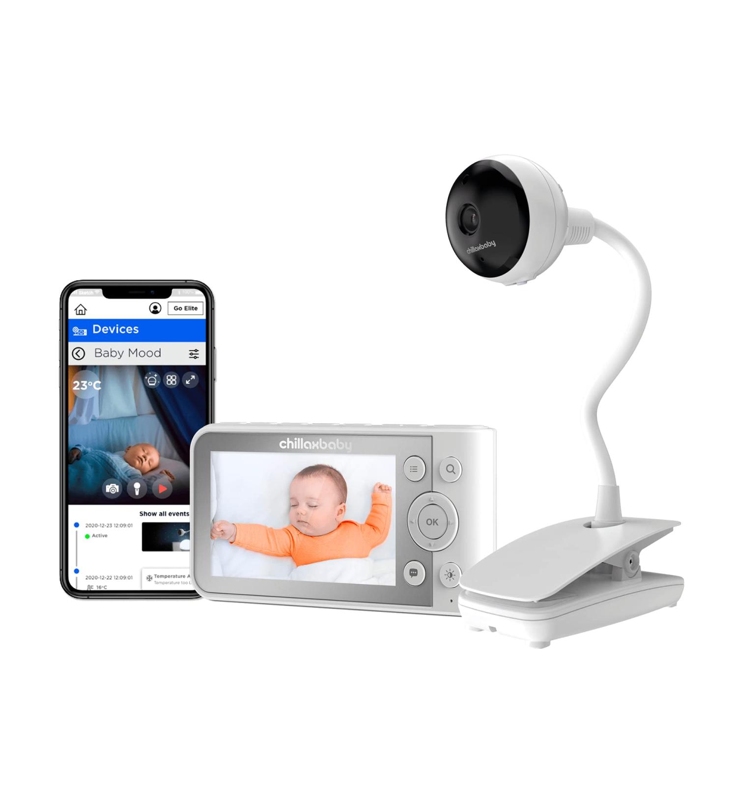 Chillax Giraffe Pro Smart Baby Monitor  WiFi Baby Monitor with Full HD 1080p Camera and 4.3 Video Parent Unit  Privacy Protection Switch  Auto Dimming LED  Gooseneck  2-Way Audio  Night Vision - Buy Online on SooperMarket.com