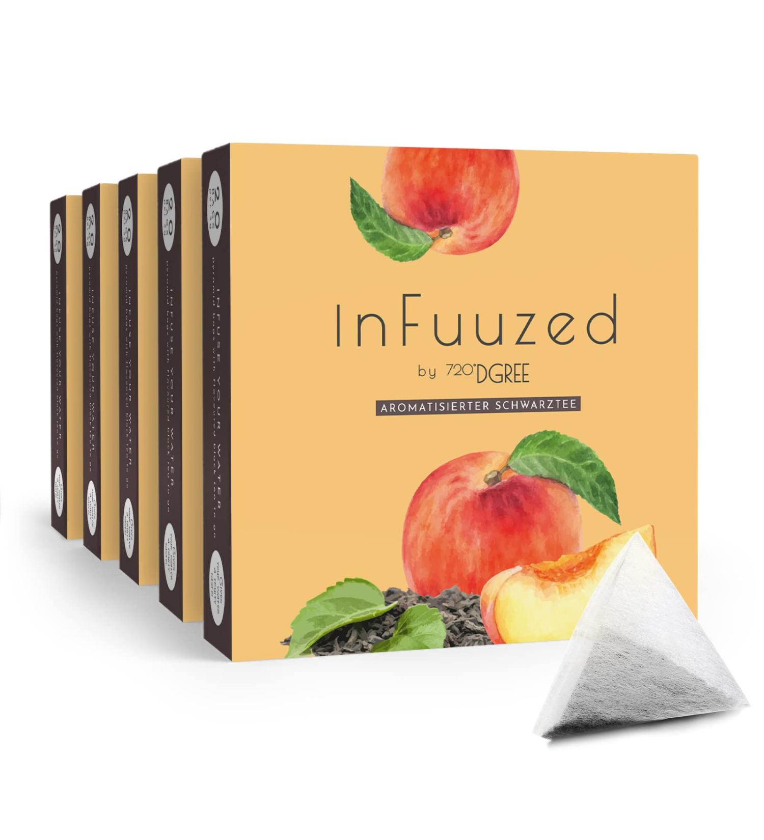 720 DGree Infuuzed Iced Peach - 100 Sugar-Free Bags for 50L Refreshing Flavor | Delicious Alternative to Iced Tea & Lemonade - Buy Online on SooperMarket.com