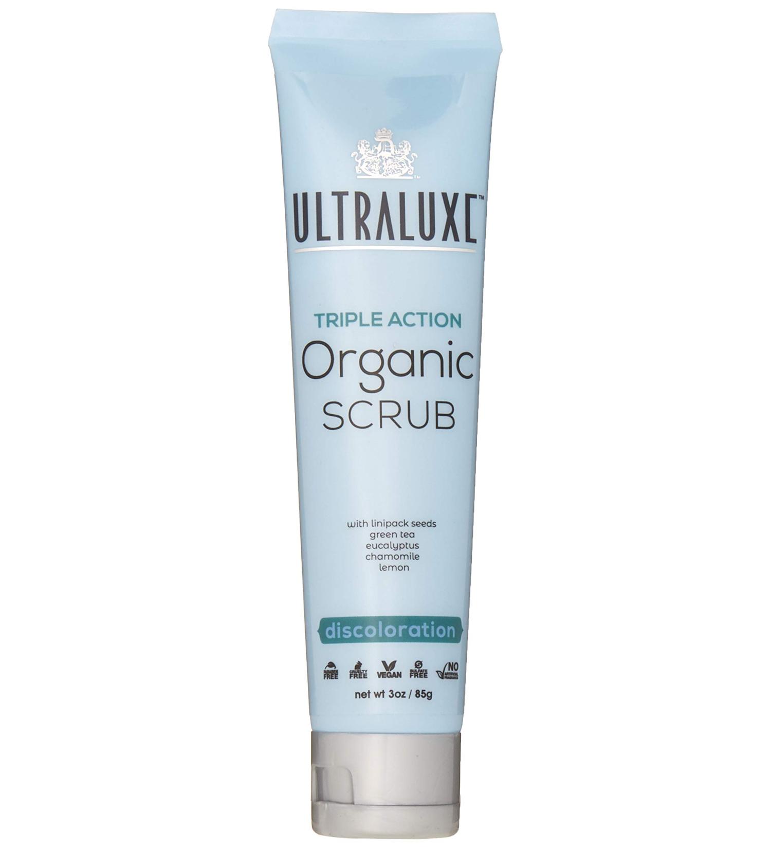 ULTRALUXE SKIN CARE Triple Action Organic Scrub - 3 oz for Discoloration | Best Exfoliating Solution - Buy Online on SooperMarket.com