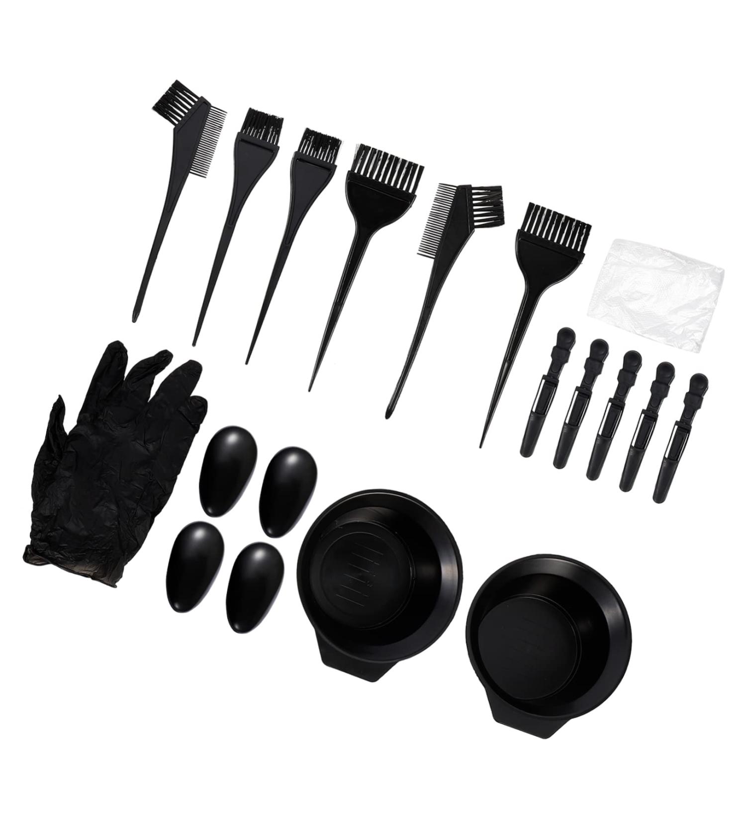 Mikinona 1 Set Hair Coloring Tools Hairdressing Clips Hair Mixing Bowl Hair Tinting Bowl Hair Color Brush Dye Mixing Bowl Professional Styling Tools Hair Coloring Kit Plastic Hair Dye Cloak - Buy Online on SooperMarket.com
