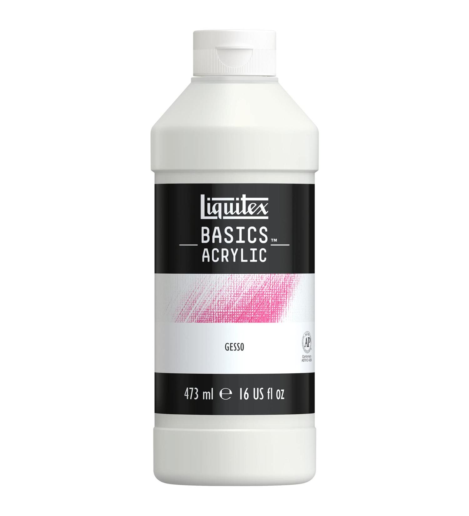 Liquitex BASICS Gesso Surface Prep Medium 473ml (16-oz) - White - Buy Online on SooperMarket.com