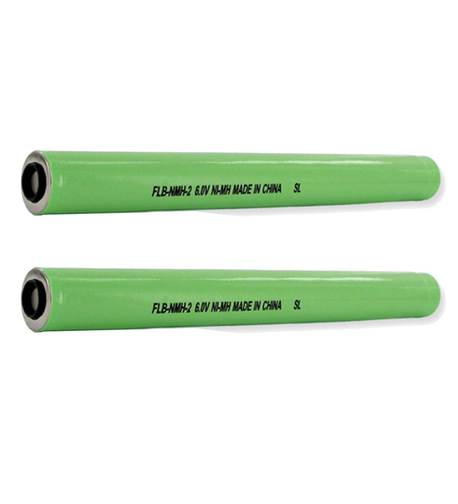 2pc Exell Flashlight Battery 6V 2400mAh NiMH Replaces Streamlight 77175