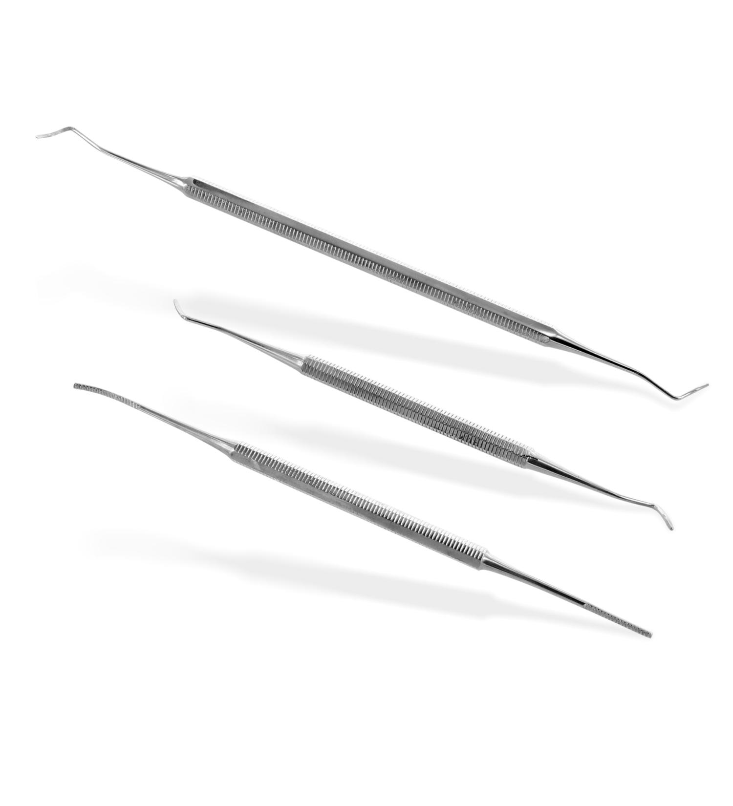 Otto Herder 3-Part Feusspflege Instruments Set - 2 Corner Lifters (17cm & 12.8cm) & Curved/Straight Corner File (15cm) for Optimal Foot Care - International Shipping Available - Buy Online on SooperMarket.com