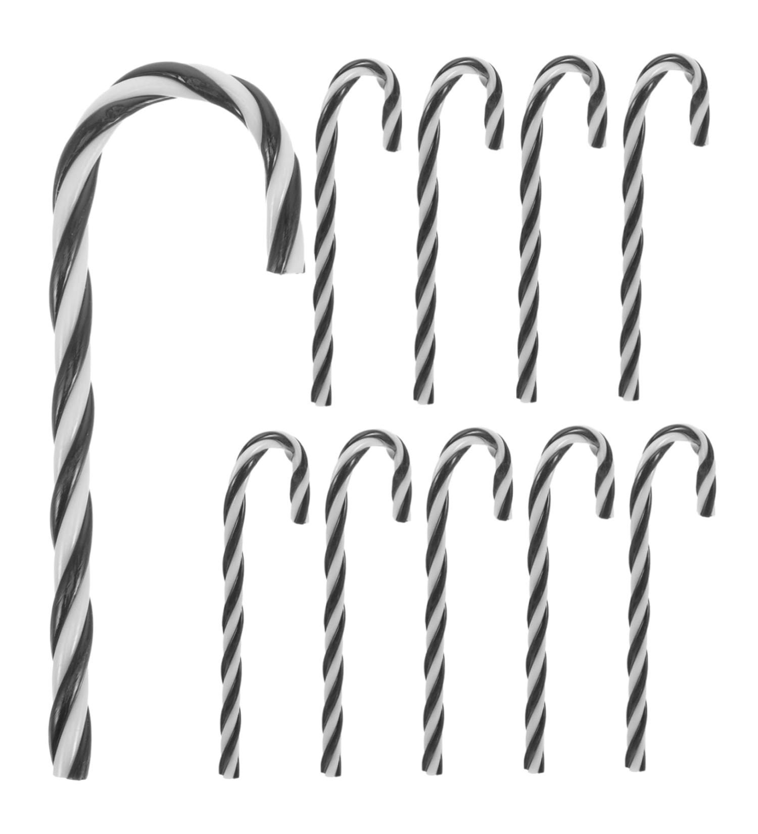 HOLIDYOYO 10pcs Candy Cane Set Canes for Tree Lollipops Large Candy Canes Edible Crutch Christmas Gold Plastic 12.00X4.50X0.70CM - Buy Online on SooperMarket.com