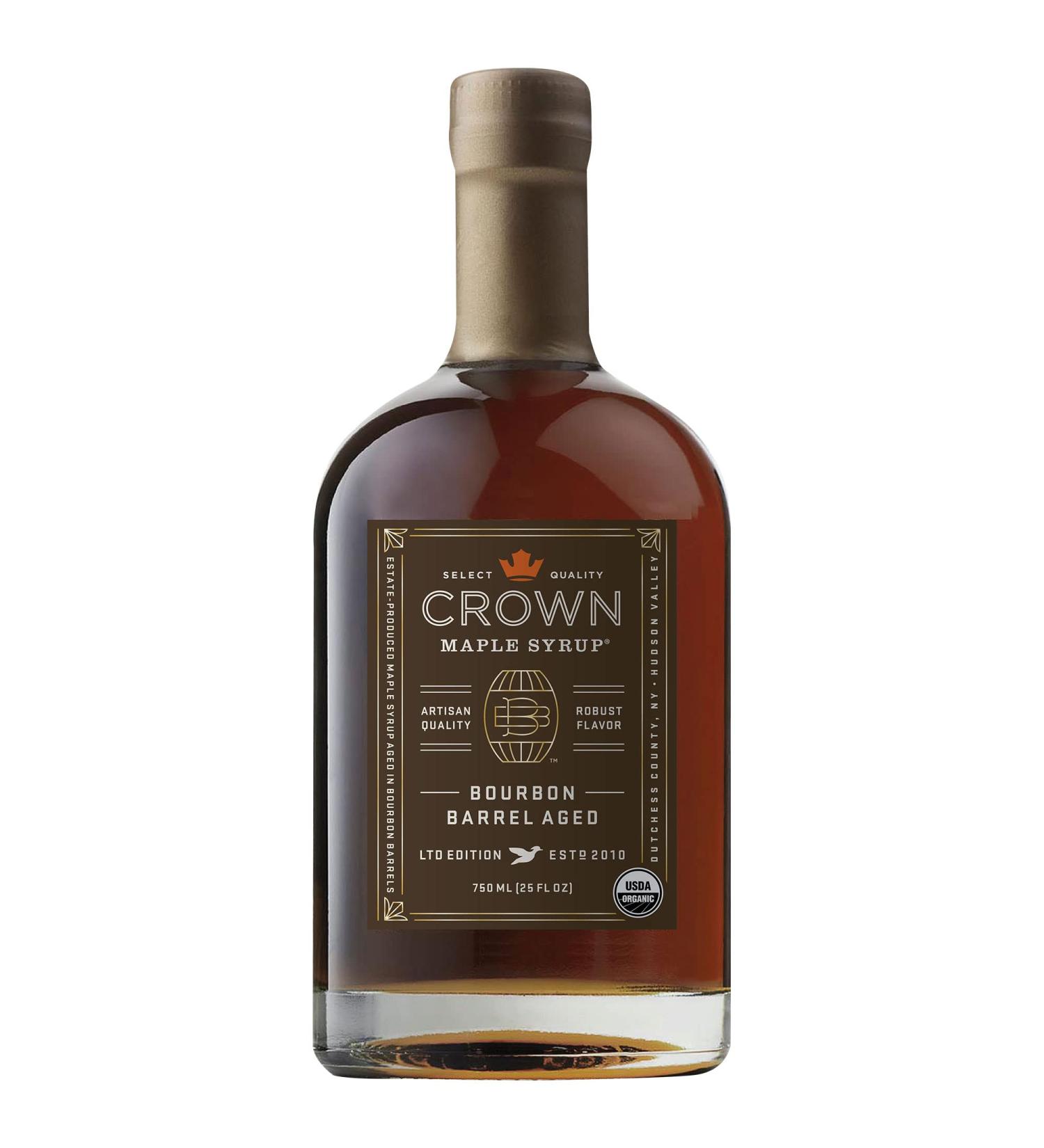 Crown Maple Bourbon Barrel Aged Organic Maple Syrup 750ML - Premium Flavor & Quality - Buy Online on SooperMarket.com