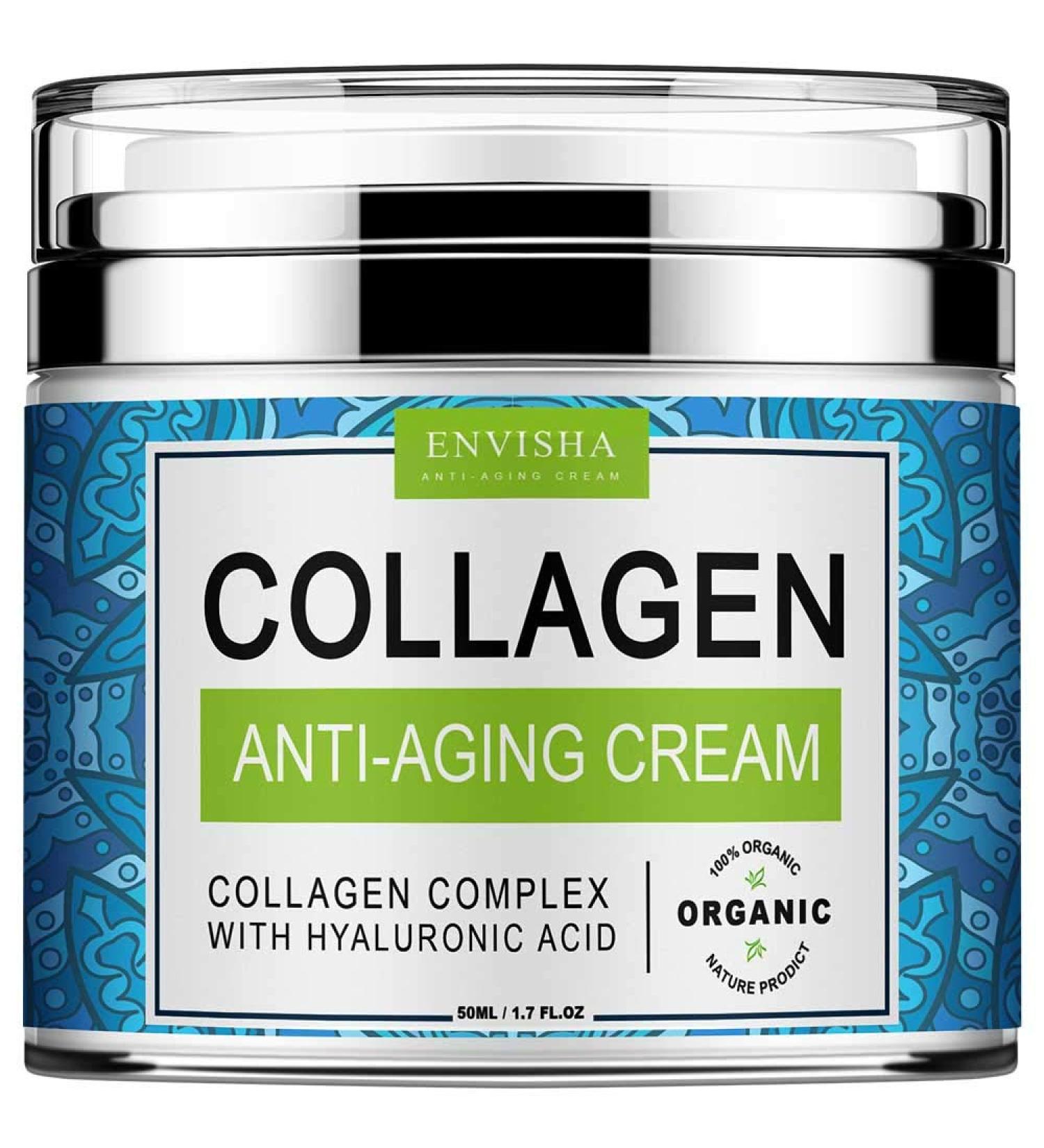 ENVISHA Collagen Hyaluronic Acid Anti-Wrinkle Cream - Smooth Skin Reduce Fine Lines & Wrinkles Anti-Aging Day & Night Cream (1.7 Floz) - Shop Internationally - Buy Online on SooperMarket.com