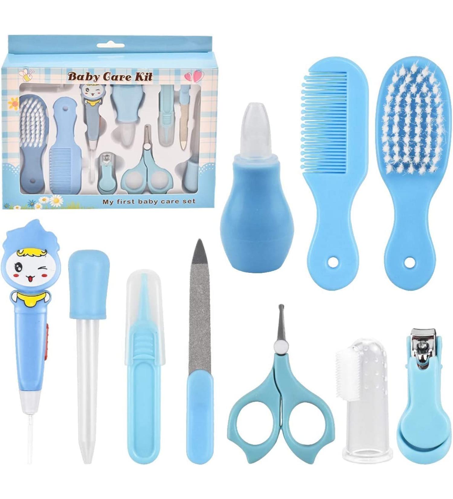 Baby First Healthcare and Grooming Kit 10 in 1 - Baby Shower Gifts & Essential Kit (Blue) - Buy Online on SooperMarket.com