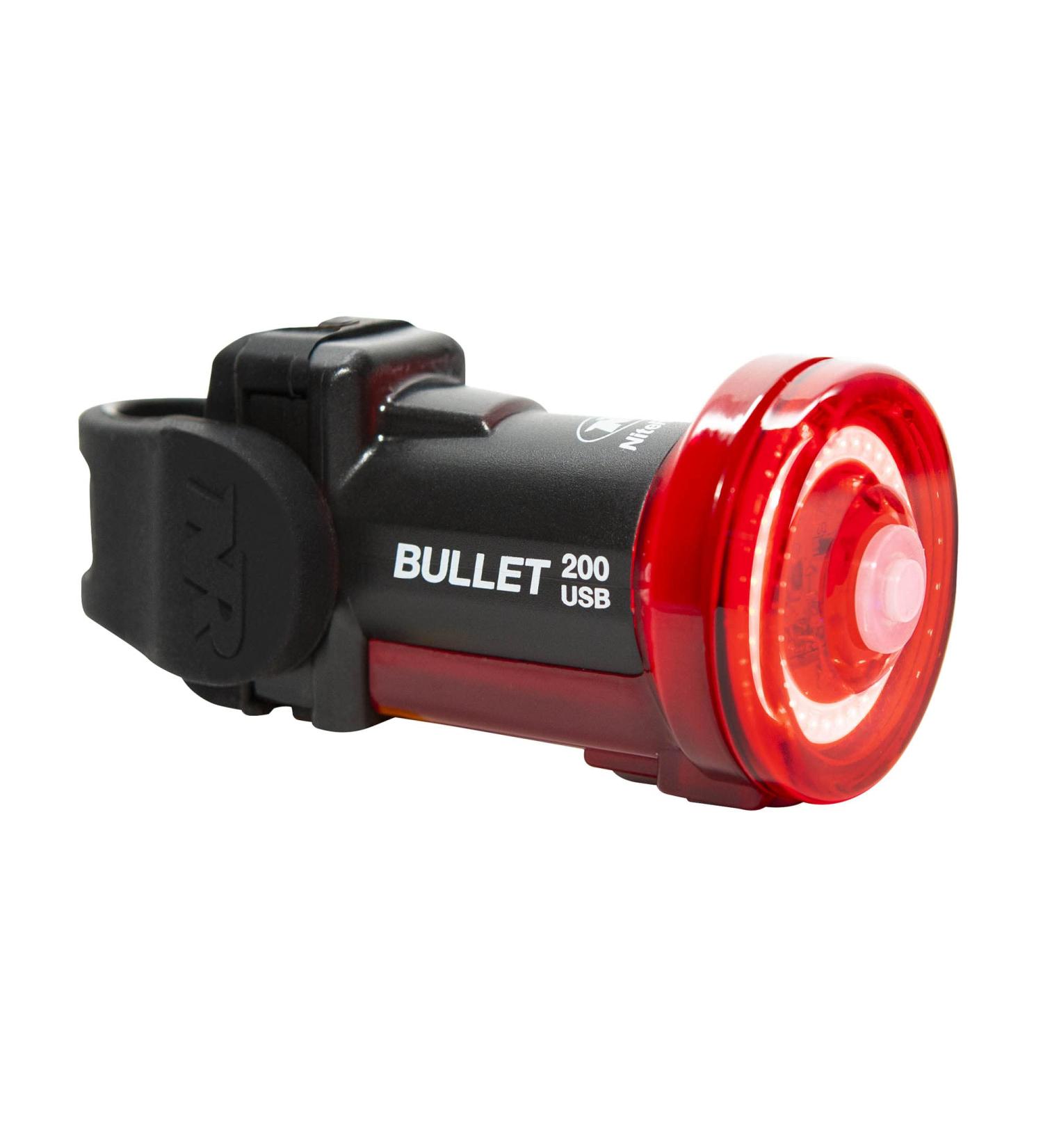 NiteRider Bullet 200 Bike Tail Light | 200 Lumens USB Rechargeable LED Rear Light for Daylight Visibility | Easy Install for Road, Mountain, City Cycling Safety - Buy Online on SooperMarket.com