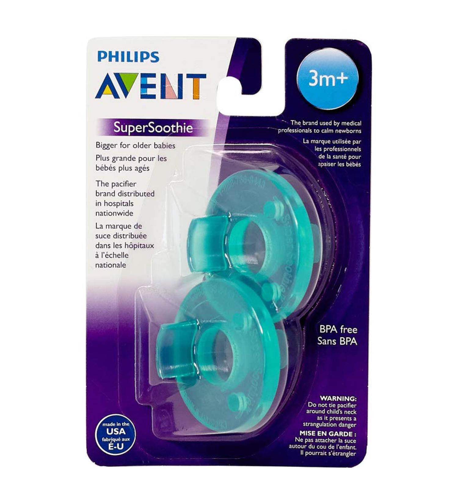 Philips Avent Super Soothie Pacifier Green 3+ months 2 Pack - SCF192/05 - Buy Online on SooperMarket.com