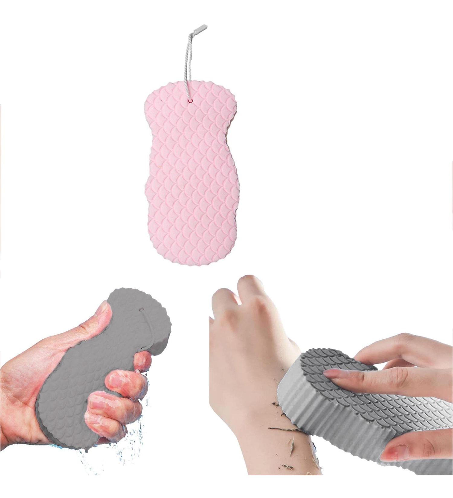 Super Soft Exfoliating Bath Sponge - Spa Scrub for Dead Skin Removal Skin-Friendly & Reusable Shower Sponge for Adults Babies & Pregnant Women - Buy Online on SooperMarket.com