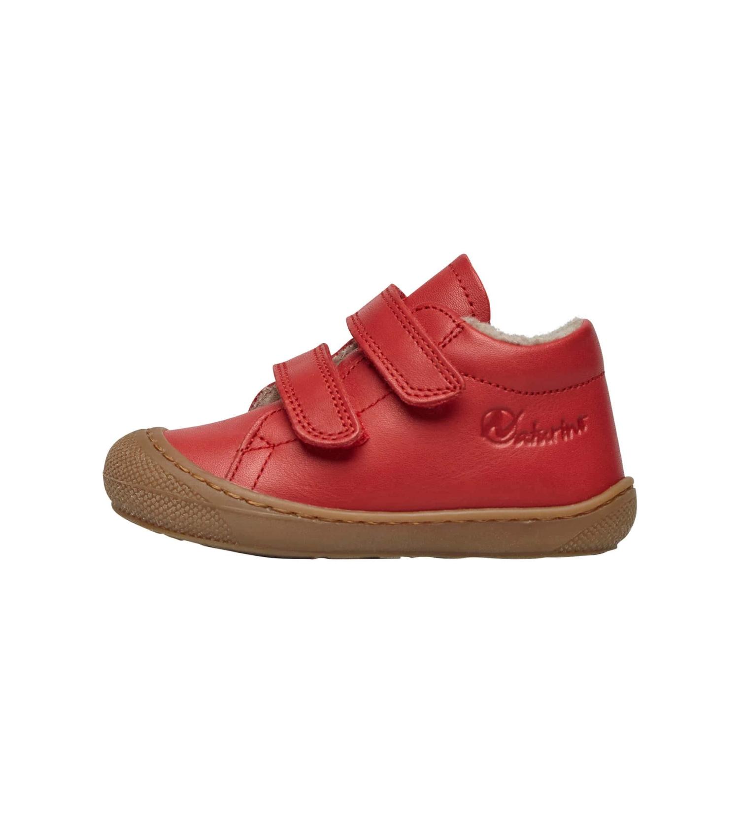 Naturino Cocoon VL Leather First-Steps Shoes - 3 UK Child - Rosso - Buy Online on SooperMarket.com