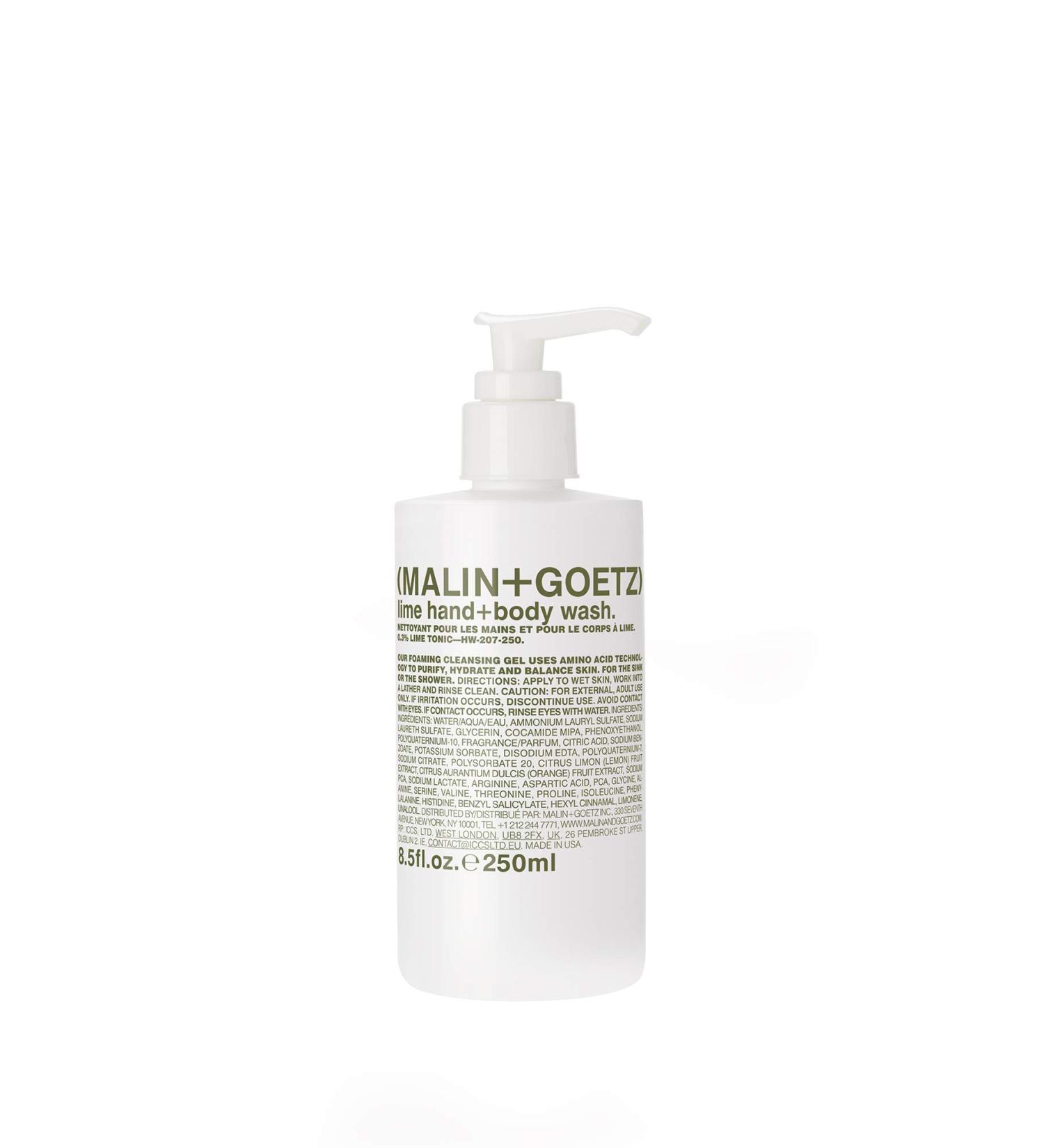 Malin + Goetz Lime Hand + Body Wash - Natural Cleansing for Women and Men, Hydrating & Purifying, Cruelty-Free & Vegan - 8.5 Fl oz - Buy Online on SooperMarket.com