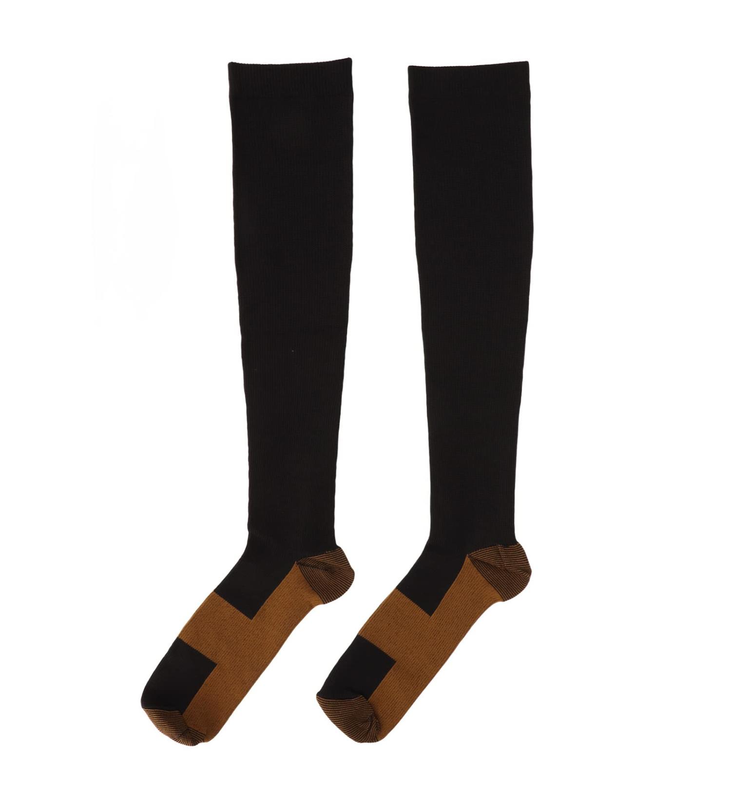 Compression Socks with Copper Fiber Stress Relief & Improved Blood Circulation | Ankle Support Socks for Diabetics & Nurses (S/M) - Buy Online on SooperMarket.com