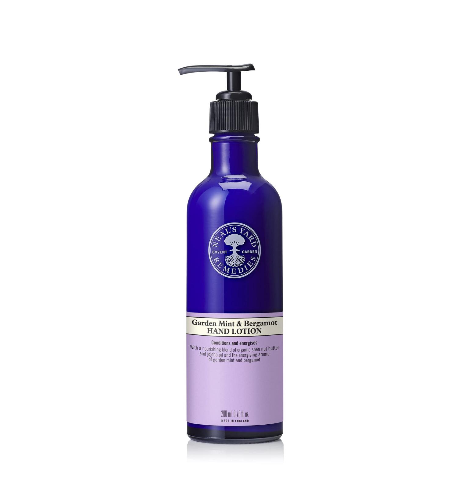 Neal's Yard Remedies Garden Mint & Bergamot Hand Lotion 200ml - Organic & Vegan Formula with Essential Oils - Buy Online on SooperMarket.com