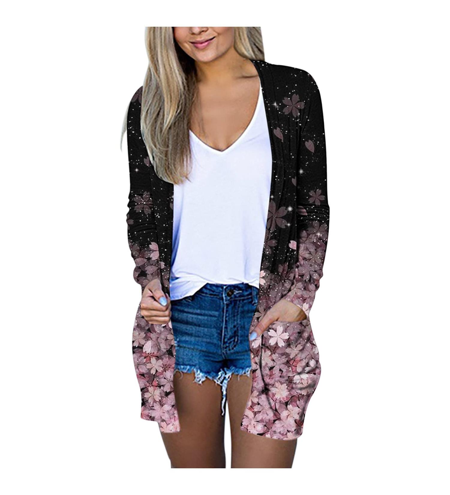 Long Shirt Outerwear Top Thin Warm Knitted Coat Women's Blouse V-Neck Shirt Tunic Long Women's Tunic Women's Shirt Casual Checked Shirt Women's Winter Chunky Knit Jacket E-pink. XXL - Buy Online on SooperMarket.com