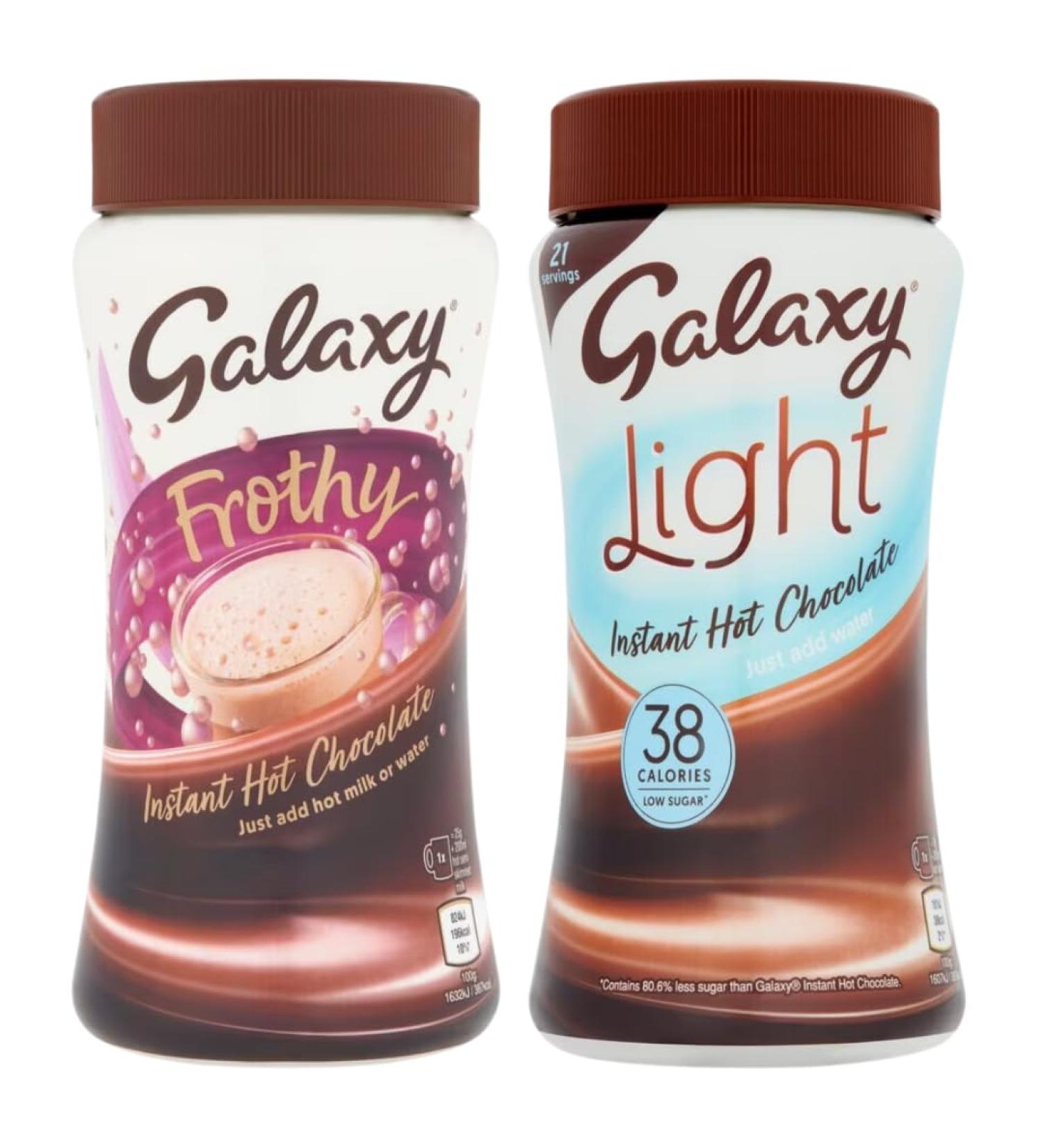 Hot Chocolate Bundle With Galaxy Frothy Hot Chocolate Drink 275g and Light Instant Hot Chocolate 210g (2 Pack) - Buy Online on SooperMarket.com