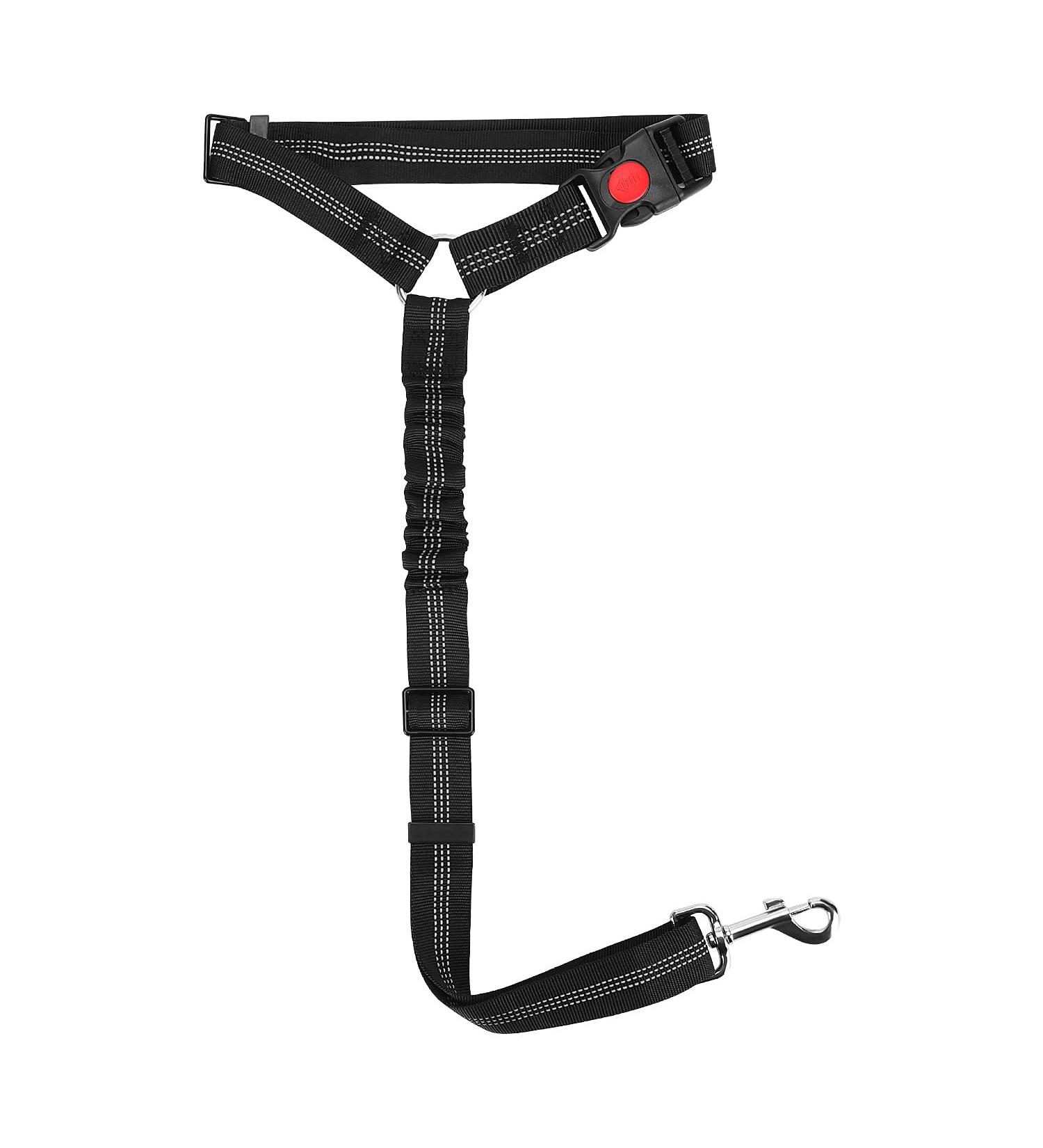 elloLife Dog Seat Belts for Car 2-in-1 Headrest Restraint Puppy Safety Adjustable Dog Car Seatbelts and Strong Leash Leads Accessories for Dogs Cats Pets Black 1 PACKS BLACK - Buy Online on SooperMarket.com