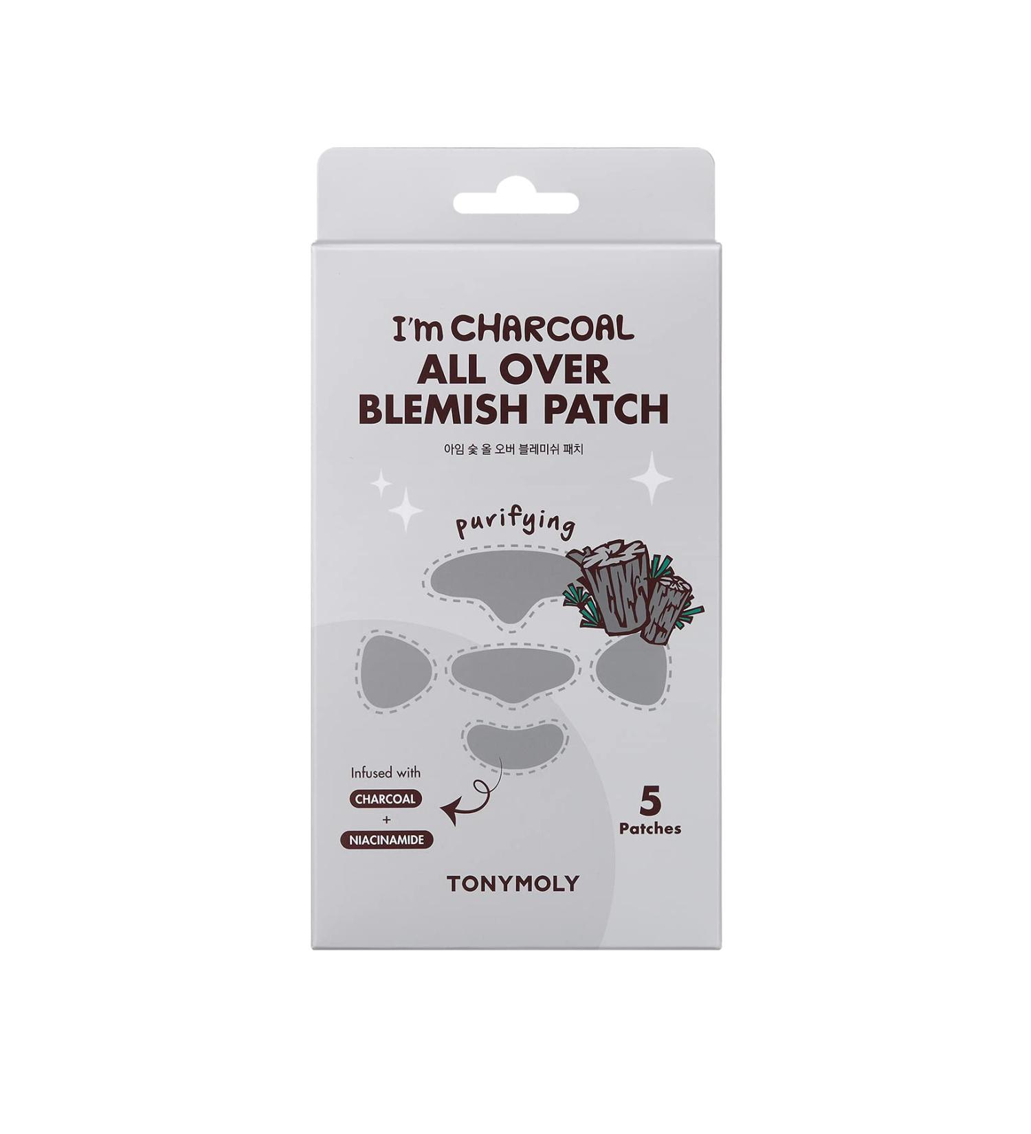 TONYMOLY I m Charcoal All Over Blemish Patches - 5 Count | Best International Shipping for Blemish Care - Buy Online on SooperMarket.com
