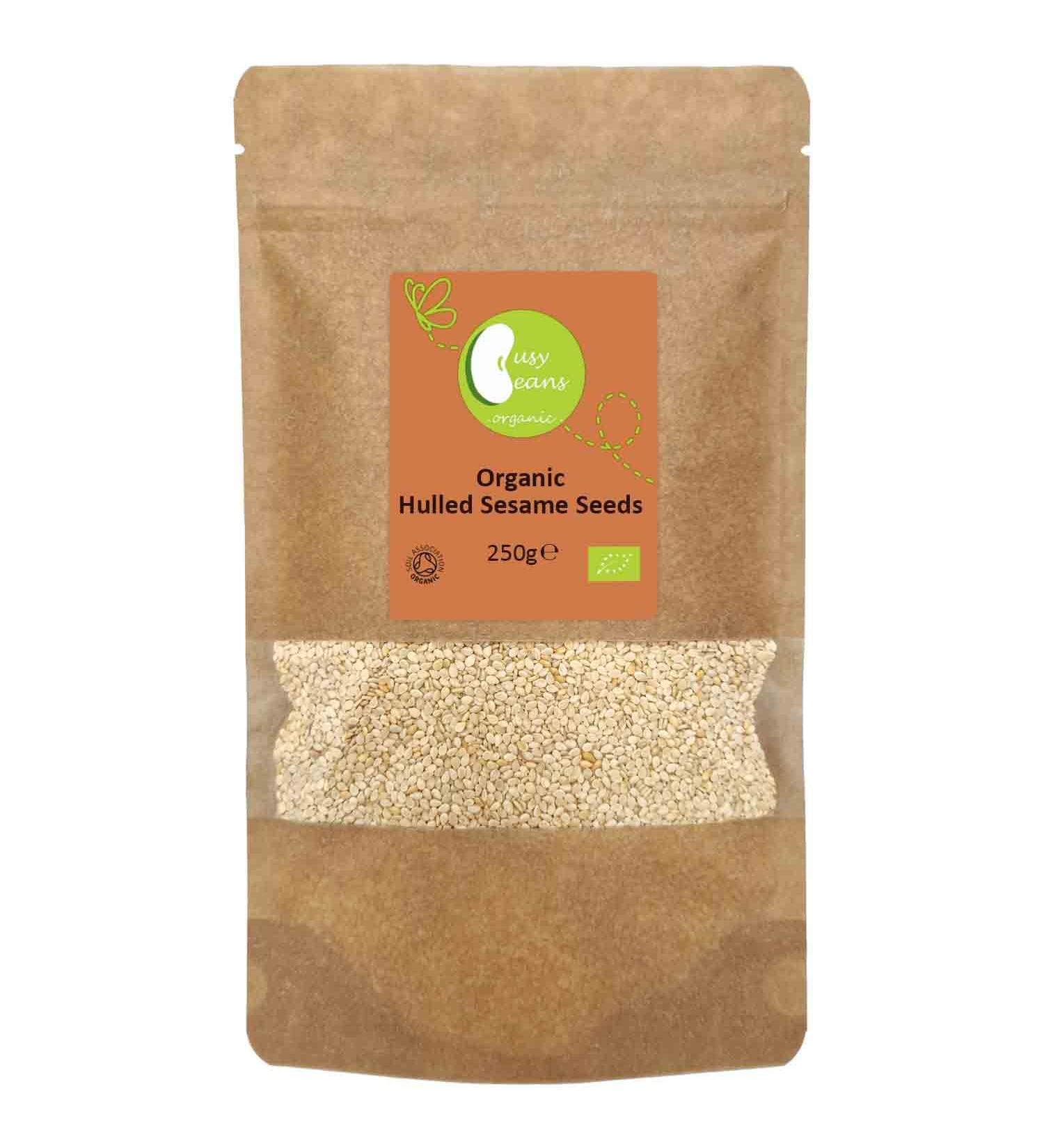 Organic Sesame Seeds Hulled - Certified Organic- by Busy Beans Organic (250g) - Buy Online on SooperMarket.com