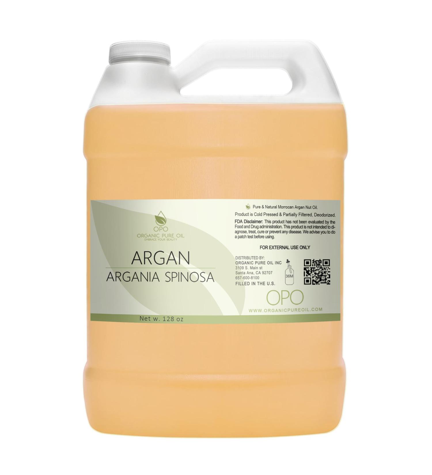 Deodorized Argan Oil 128 oz | 100% Pure Carrier Oil for Skin Hair & Body | Non-GMO Vegan Hydrating Soothing - Shop Now - Buy Online on SooperMarket.com