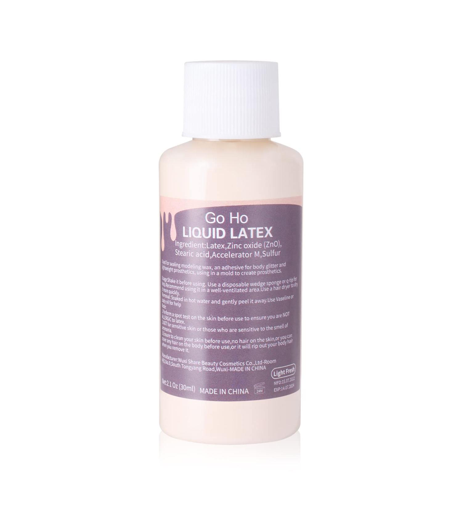 Go Ho Liquid Latex SFX Makeup (1 oz) - Halloween Special Effects for Scar, Cut, Wound, Zombie, Monster - Light Flesh - Buy Online on SooperMarket.com
