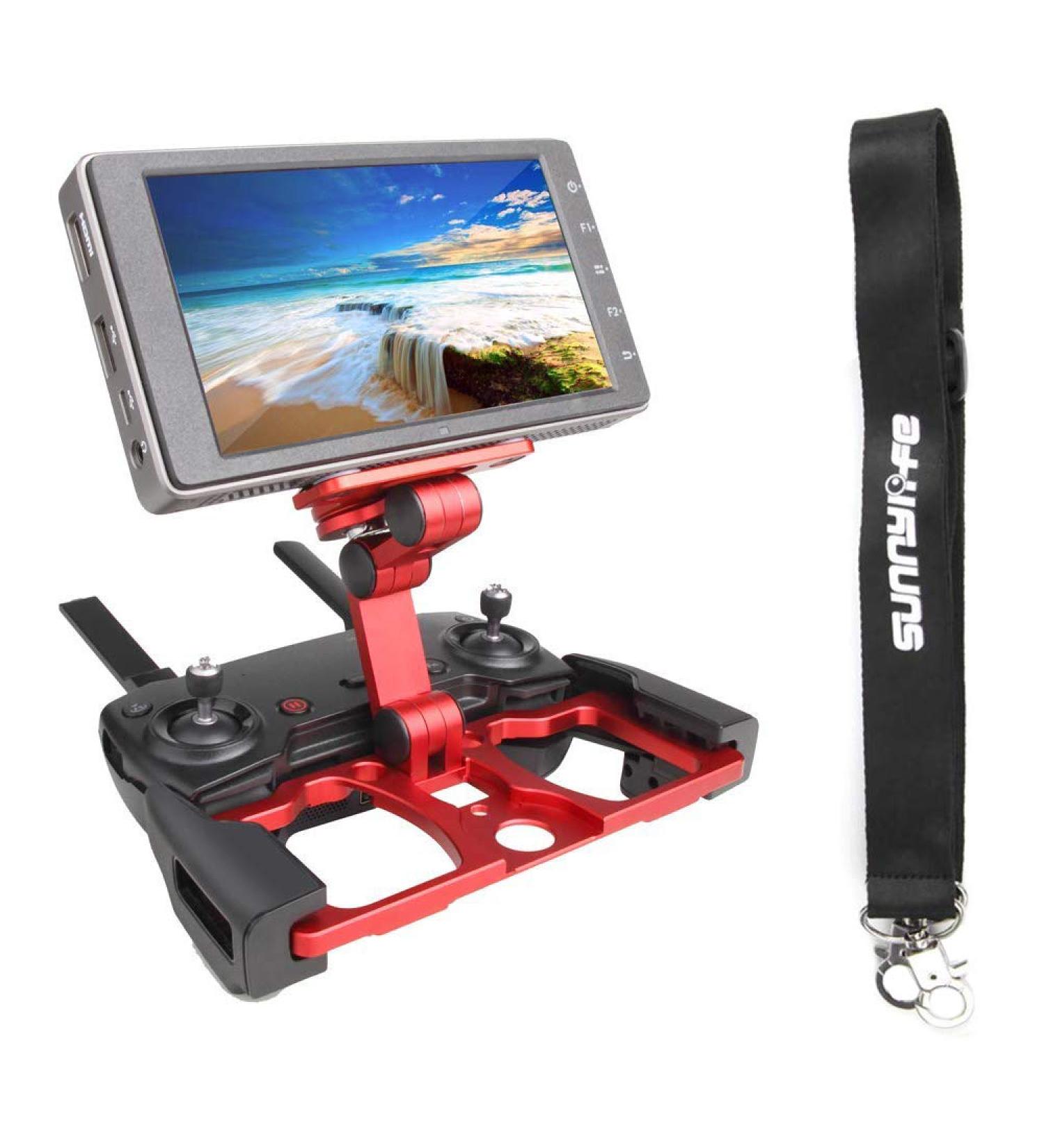 Anbee Foldable Aluminum Tablet Stand with Lanyard for DJI Drones - Red - Buy Online on SooperMarket.com