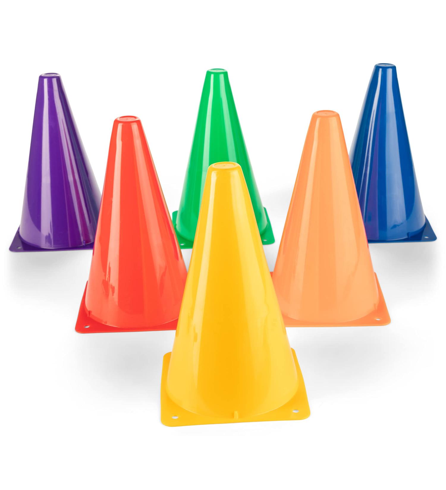 Champion Sports Office TC9SET Field Marker Cone  Red/Orange/Yellow/Green/Blue/Purple  9 US - Buy Online on SooperMarket.com