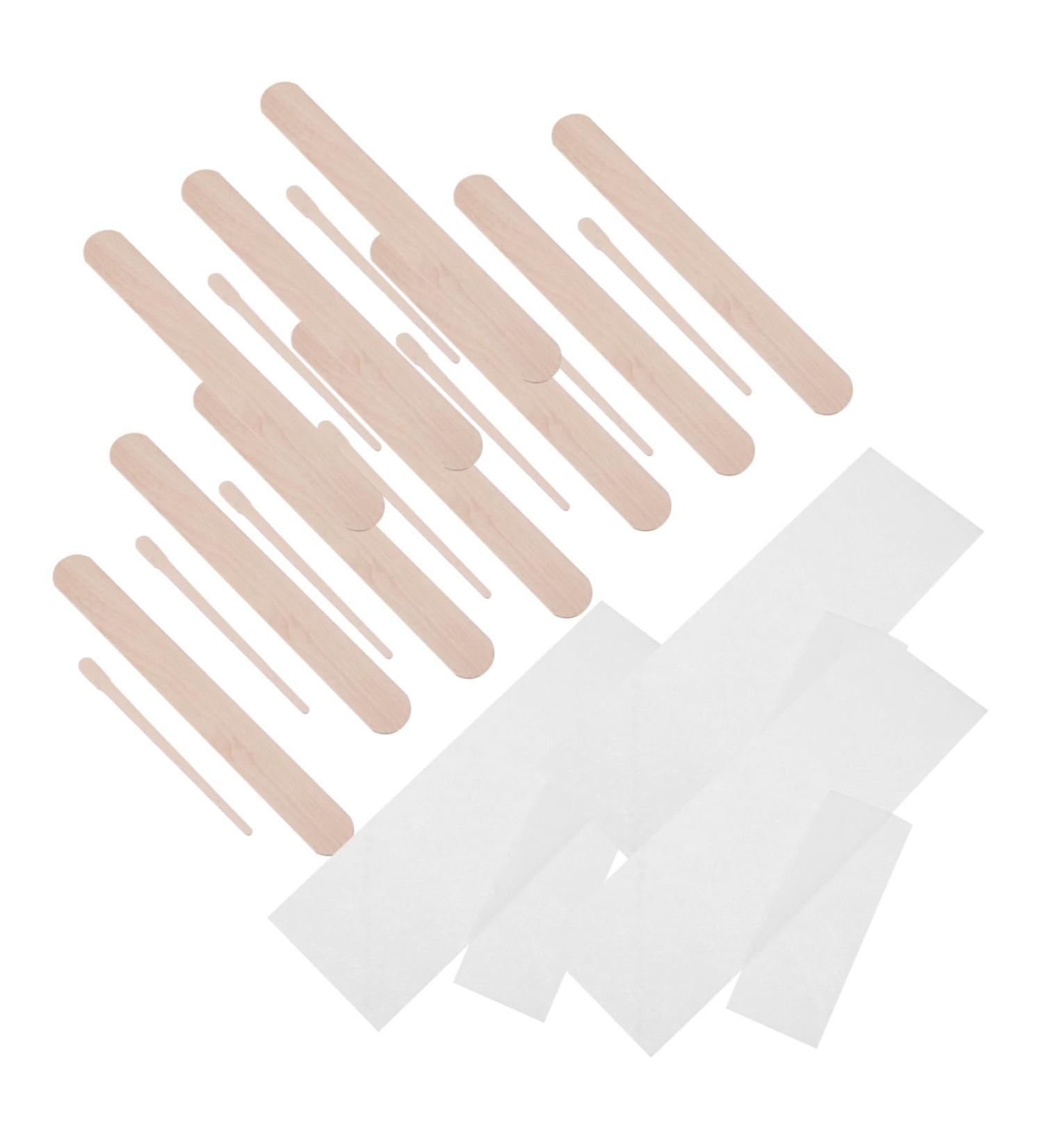 FOMIYES 800 Disposable Beauty Wax Strips - At-Home Hair Removal Wooden Wax Spatula Natural Birch Bar - Buy Online on SooperMarket.com