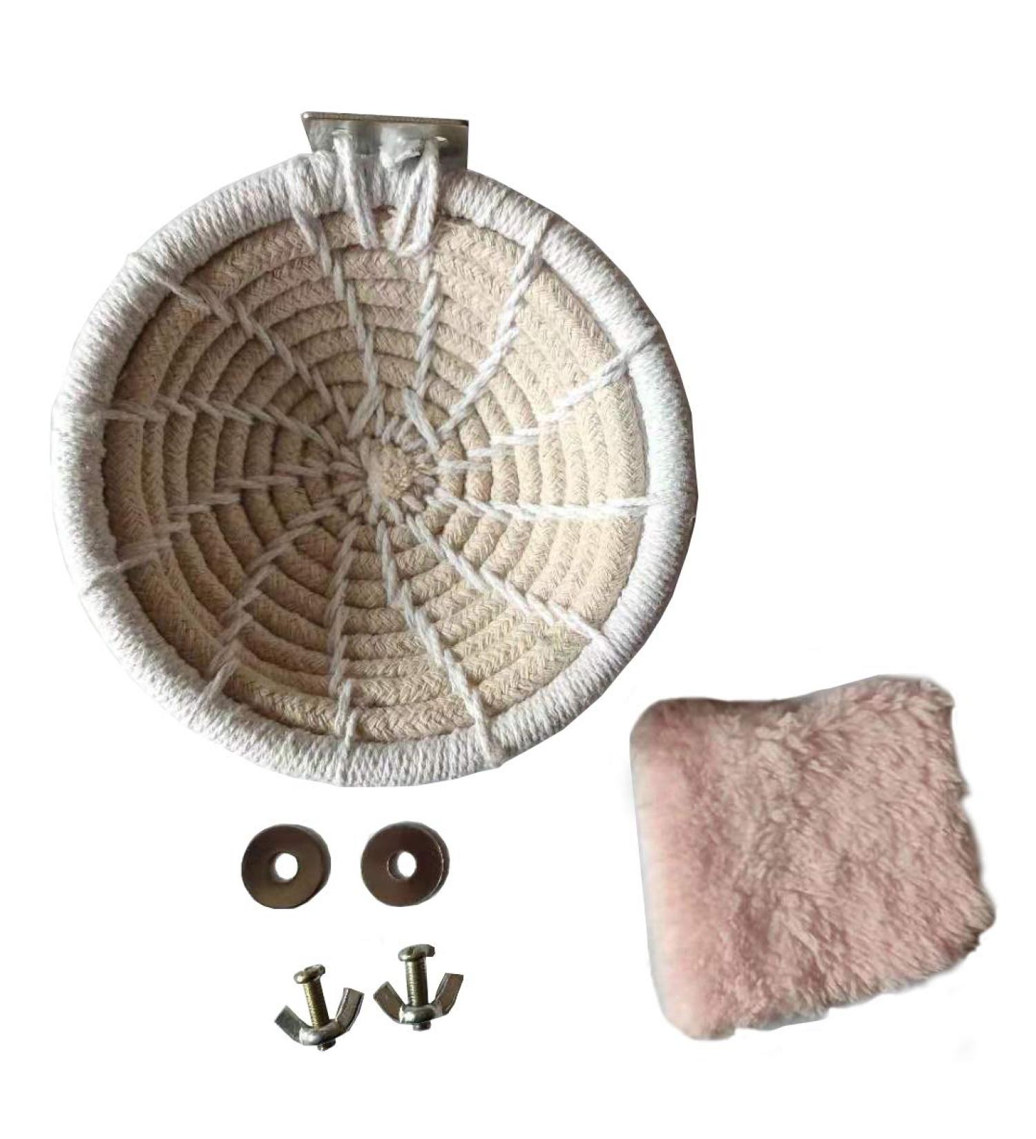 Ycnpeatt 1 Piece Cotton Bird House Bird Nest with Set screw for Budgies Parakeet Cockatiel Small Medium Parrot Cage Hatching Nesting Box - Buy Online on SooperMarket.com