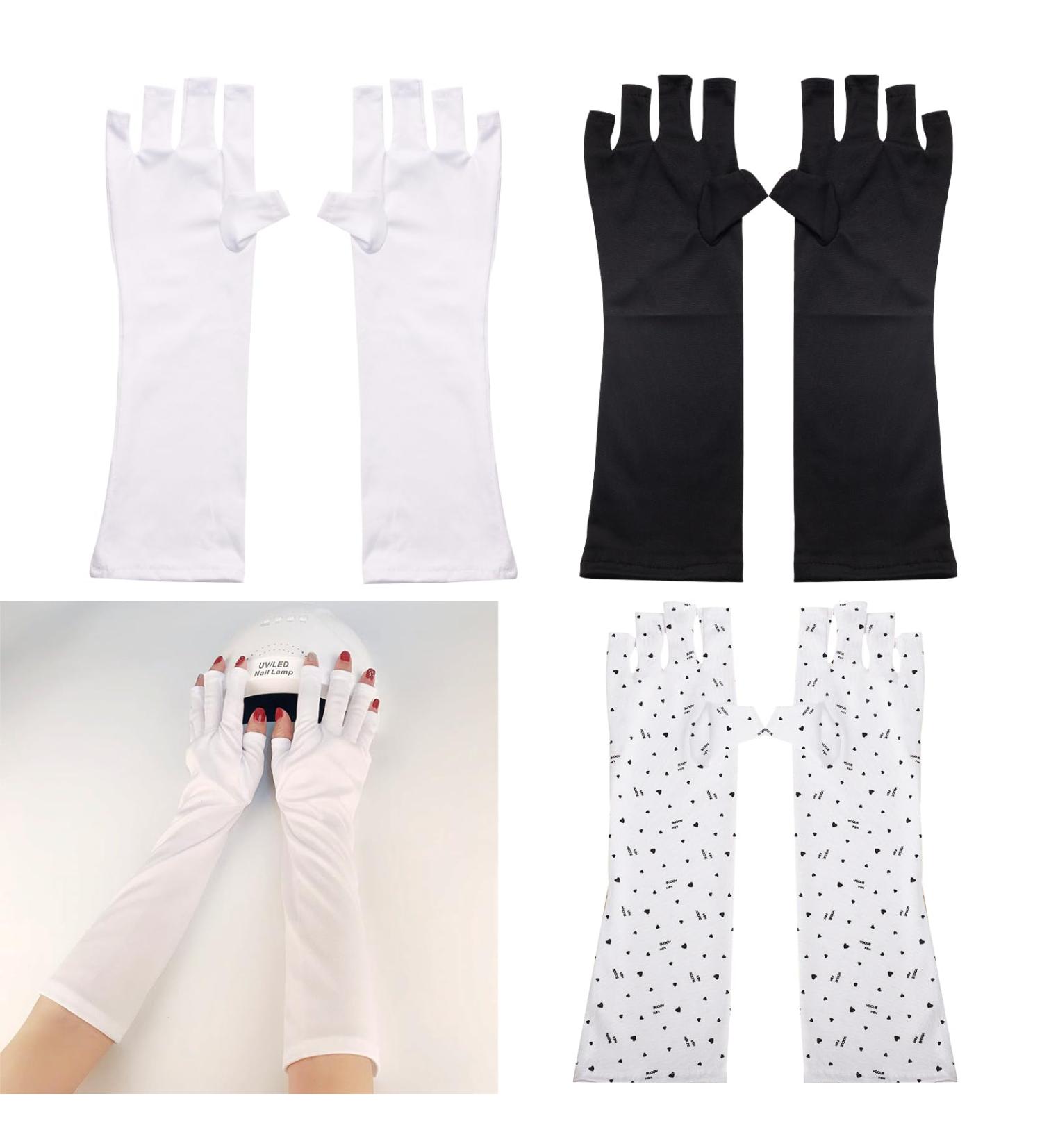 KASESSS 3 Pairs UV Gloves for Gel Nails Fingerless UV Protection Gloves Nail Art Anti UV Gloves Lightweight Nail Gloves UV Protection UV Lamp Gloves for Protect Hands from UV Light Lamp Dryer - Buy Online on SooperMarket.com